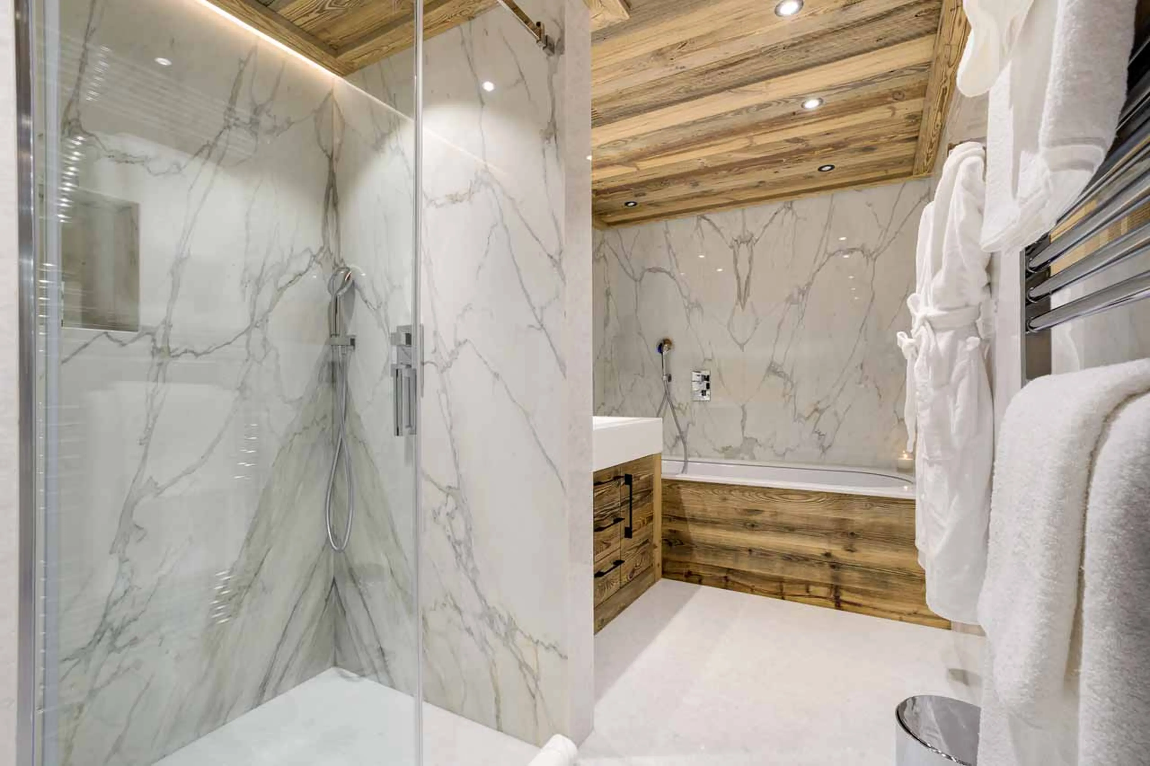 Bathroom one at Chalet Azurite in Chamonix