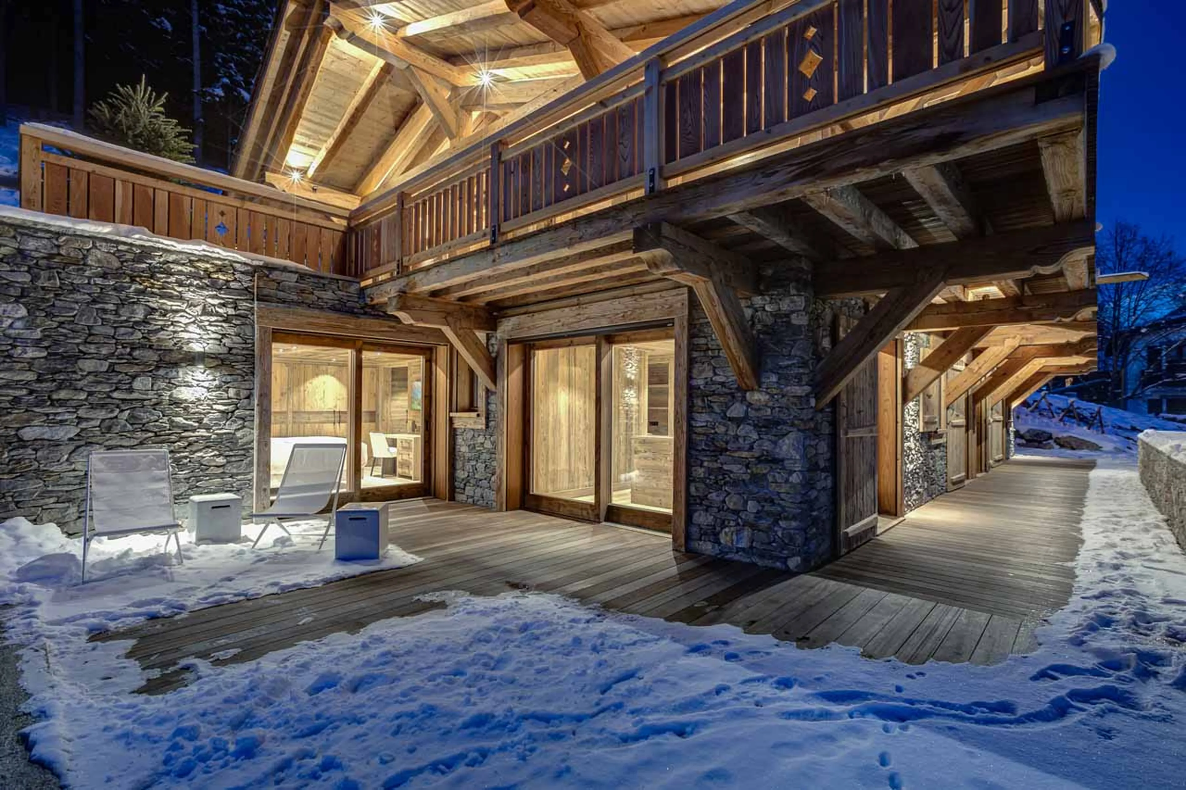 Terrace at Chalet Azurite in Chamonix