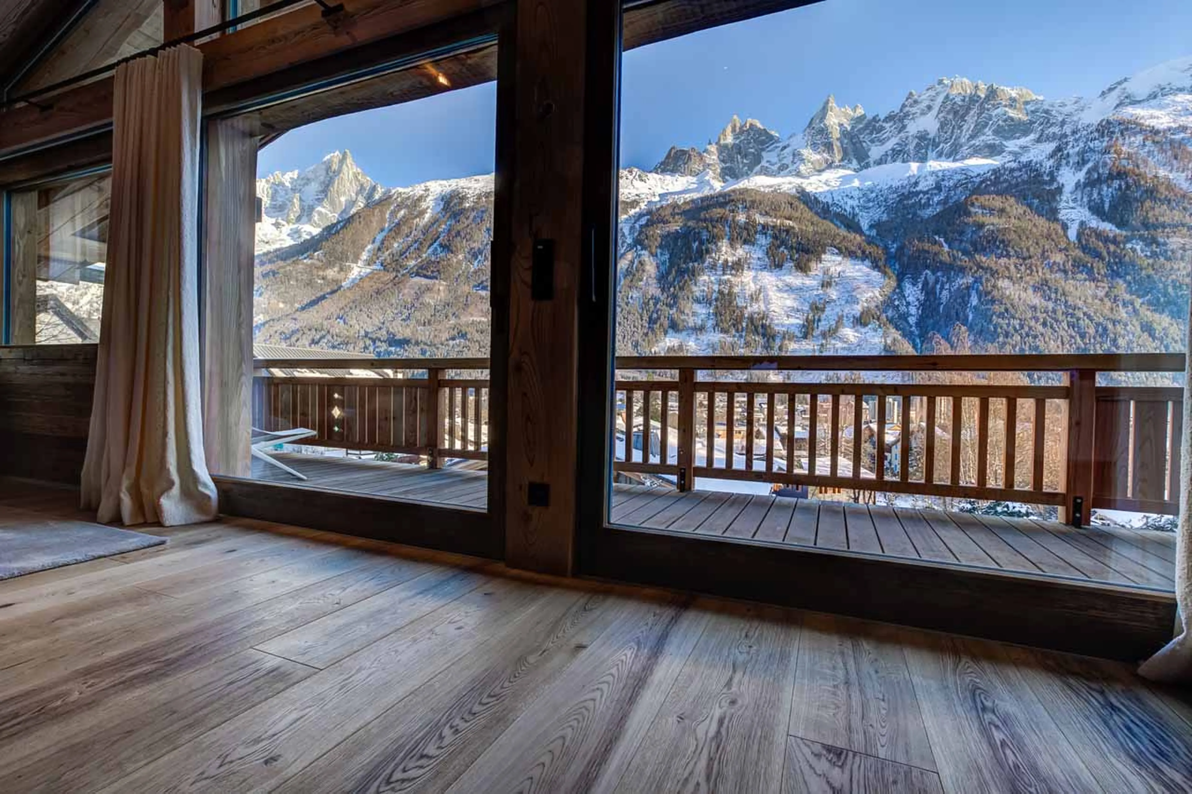 Views from living area at Chalet Azurite in Chamonix