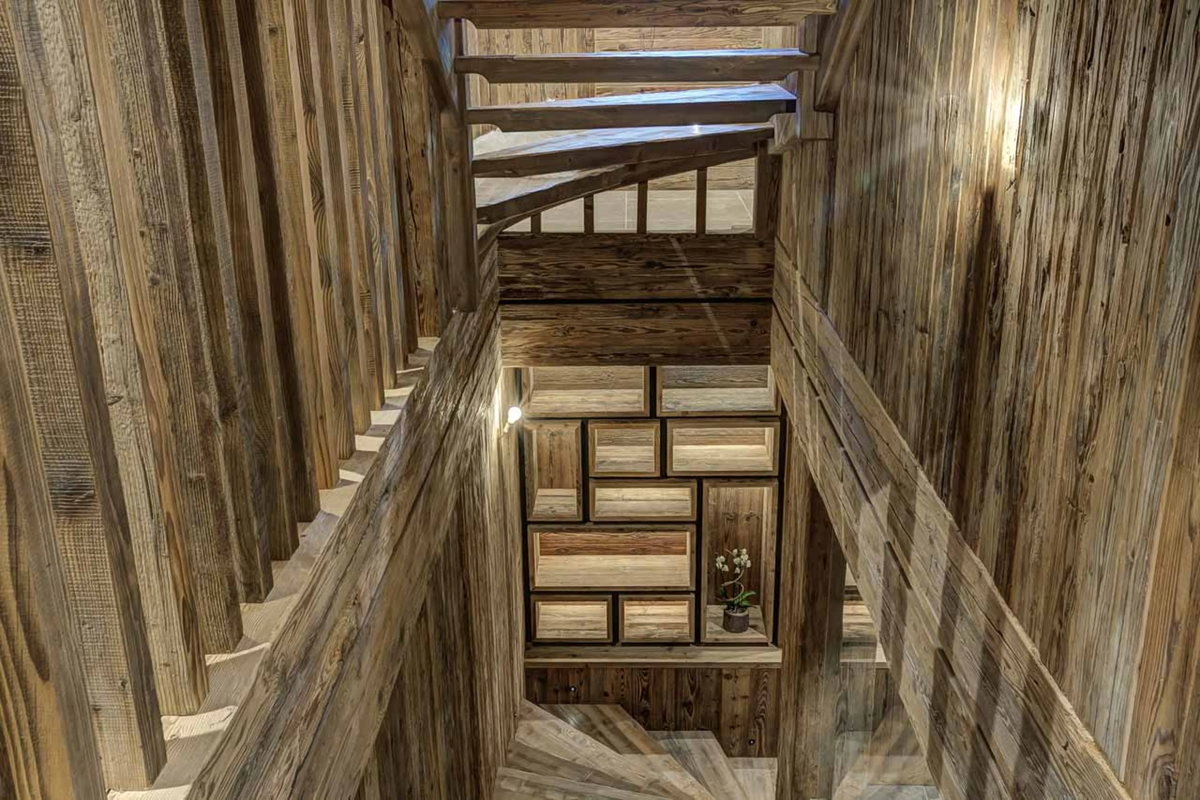 Staircase at Chalet Azurite in Chamonix