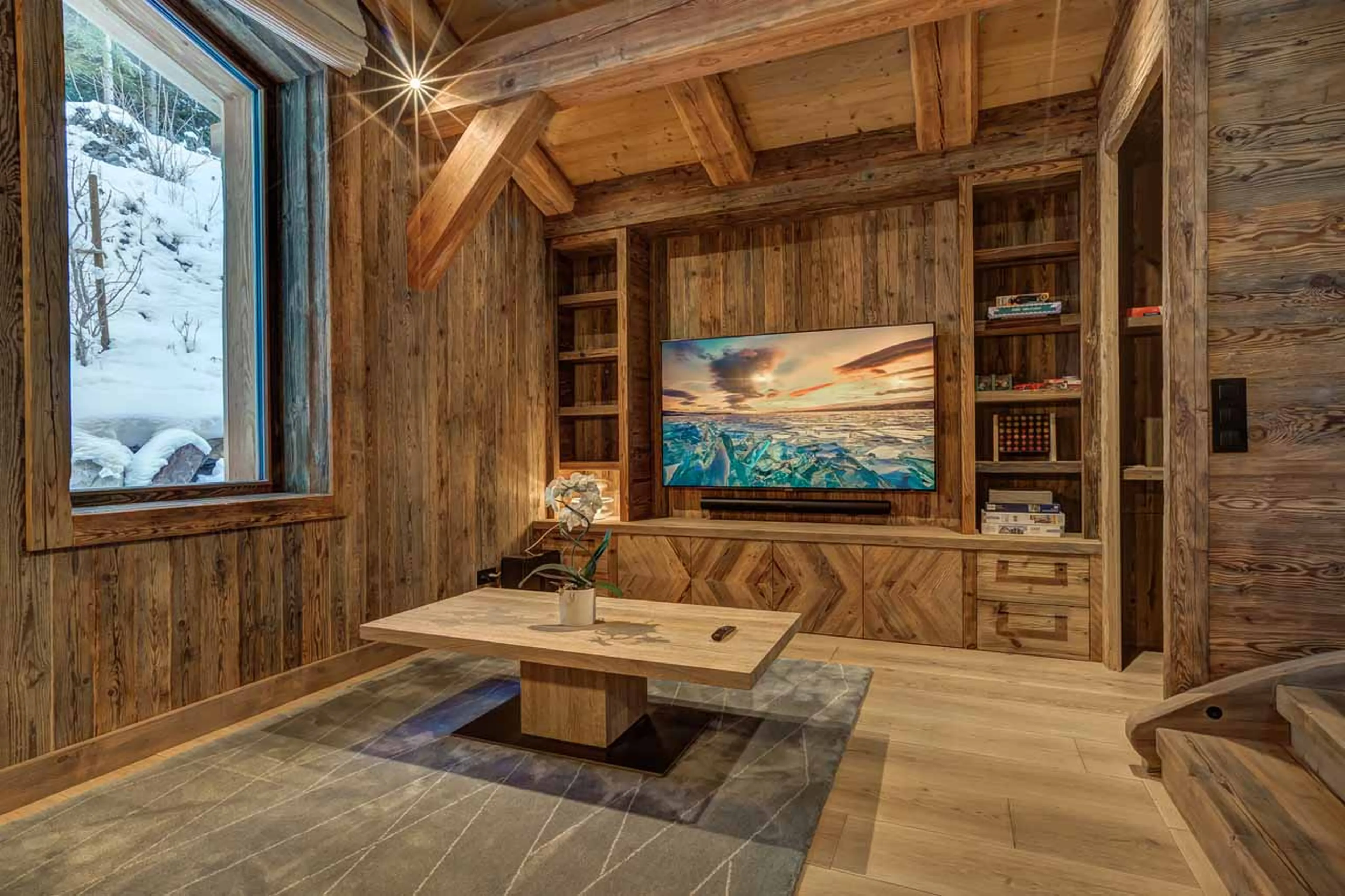 TV area at Chalet Azurite in Chamonix