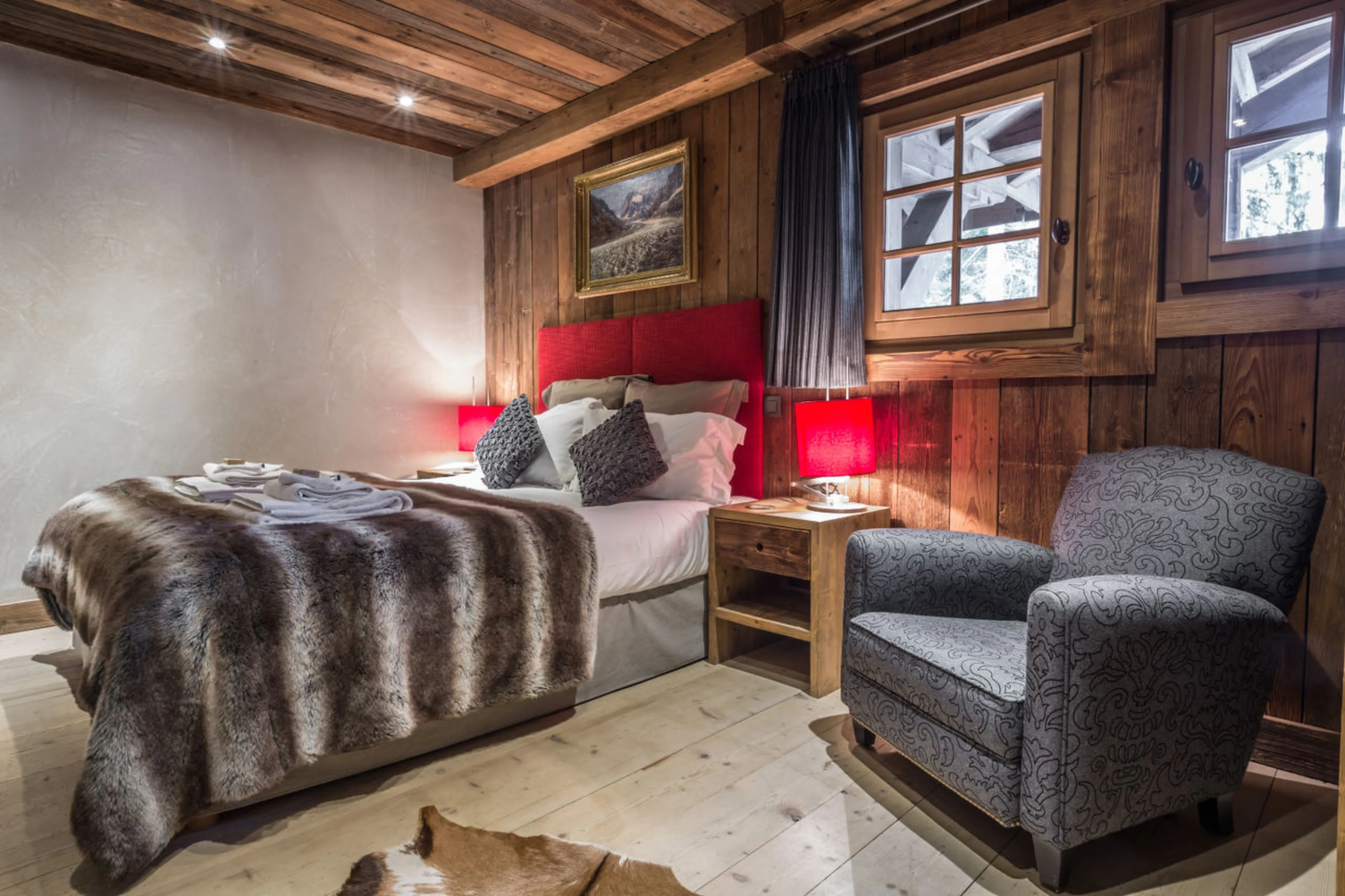 Bedroom one at Chalet Baby Bear in Chamonix