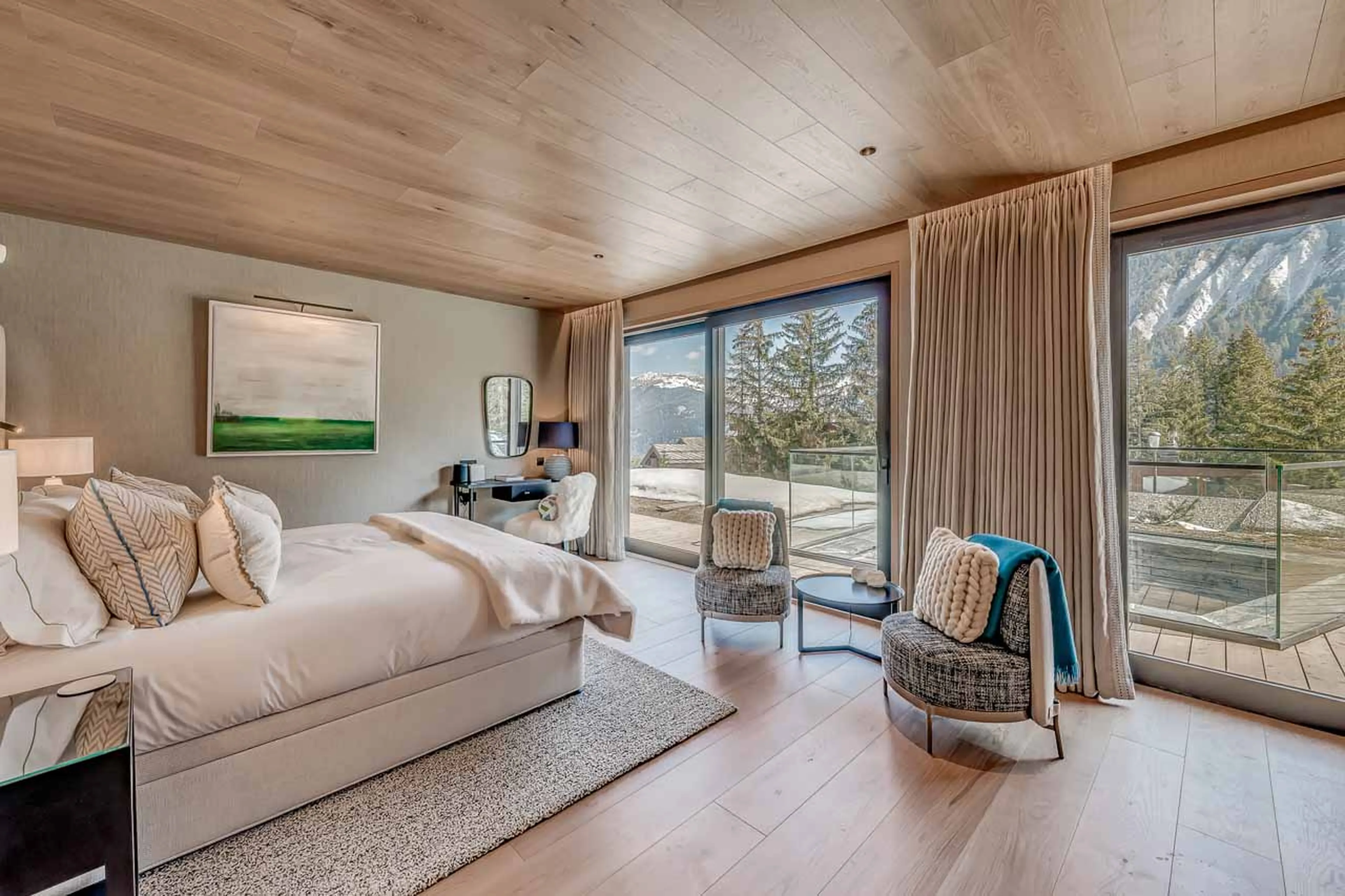 Bedroom five at Chalet Bacchus in Courchevel 1650