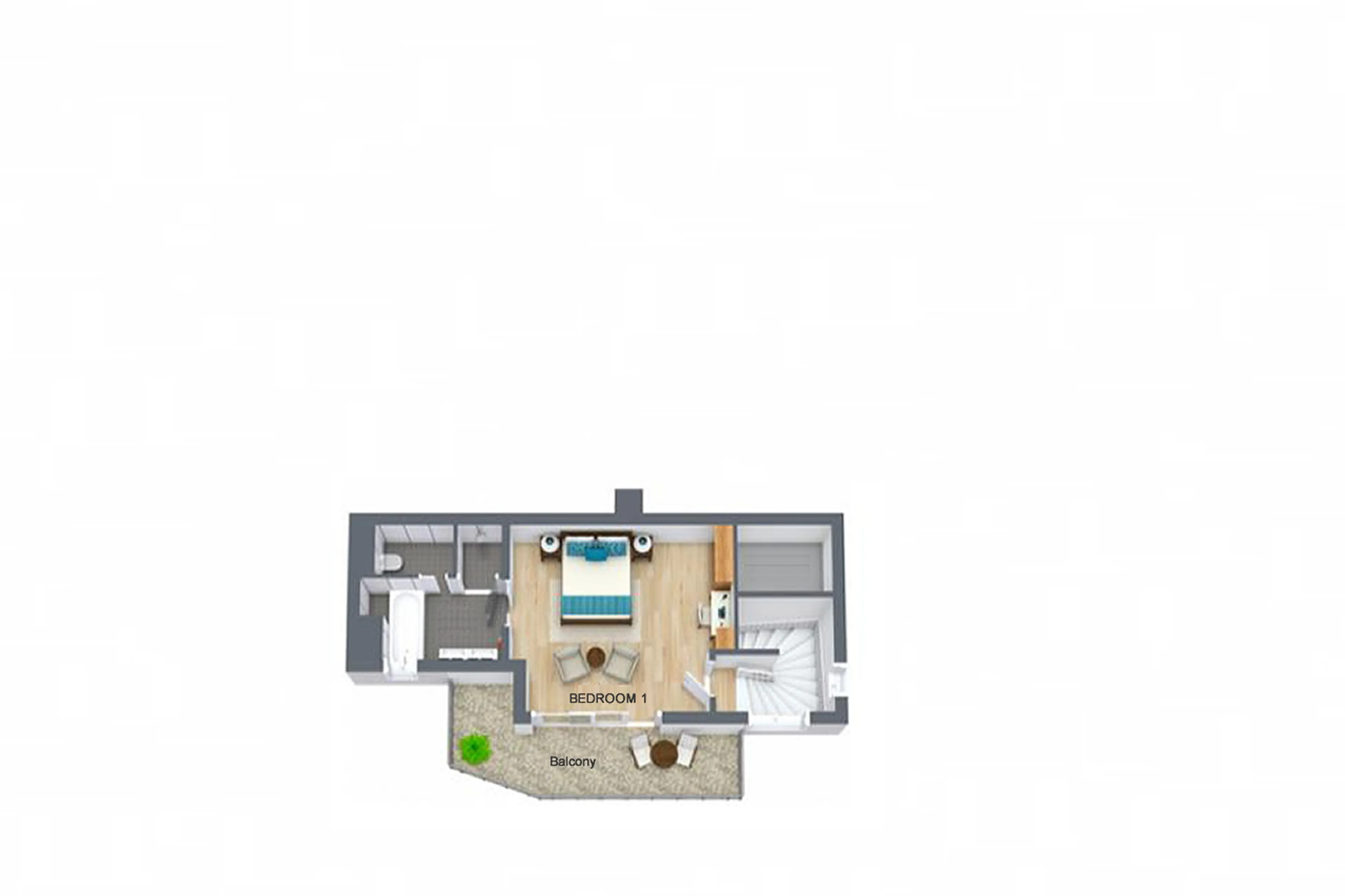 Level 3 floor plan of Chalet Bacchus in Courchevel 1650