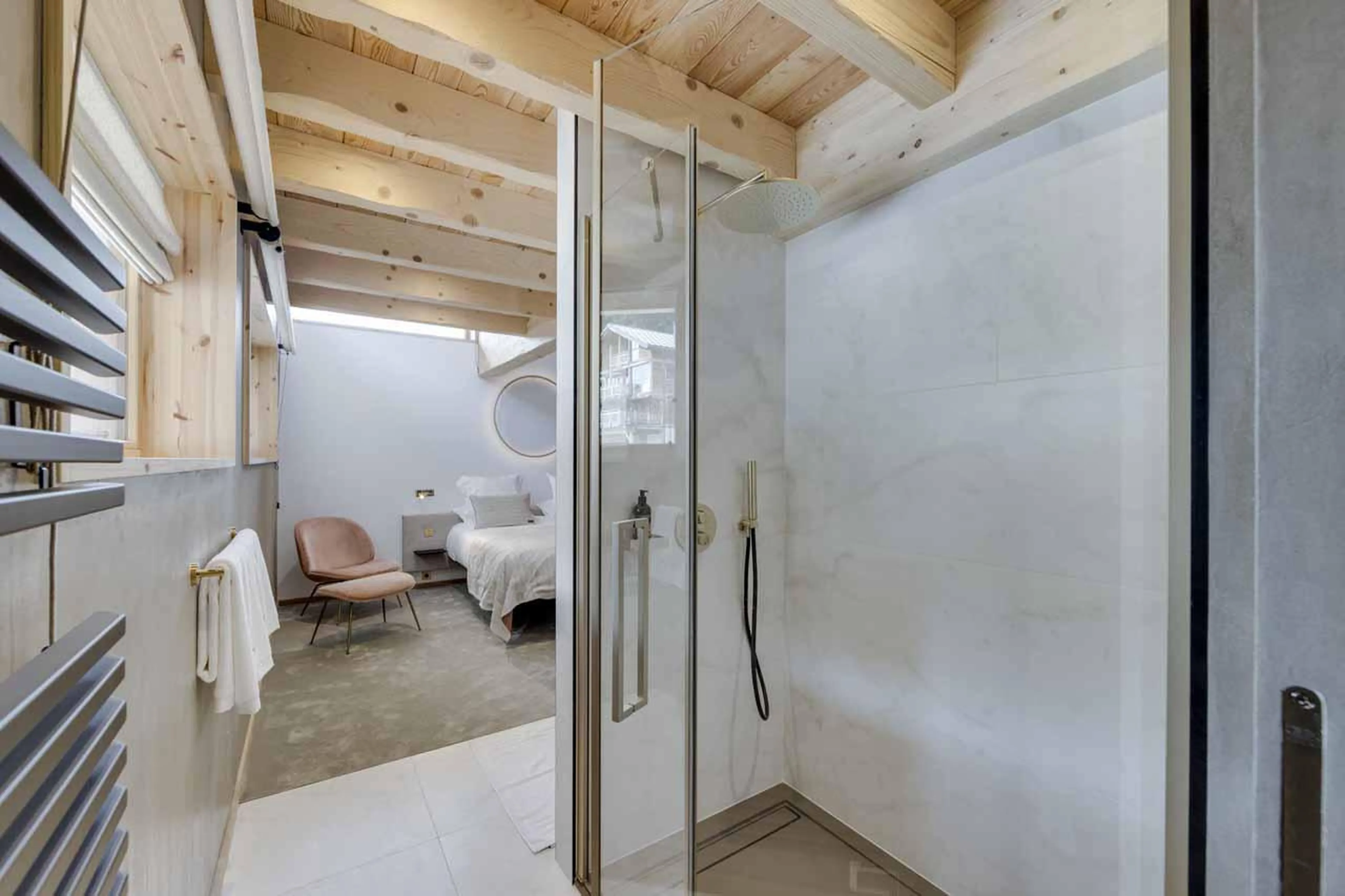 En-suite shower room in Bela Vya 1, Les Arcs