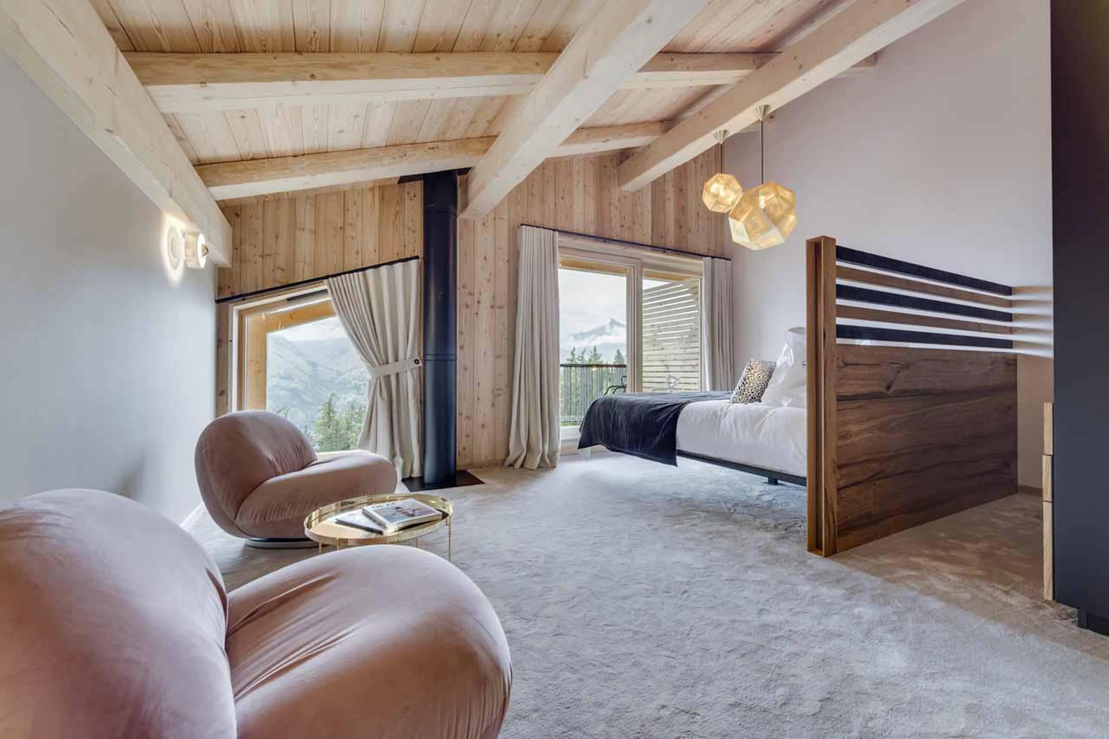 Access to balcony from master suite at Chalet Bela Vya 2 in Les Arcs