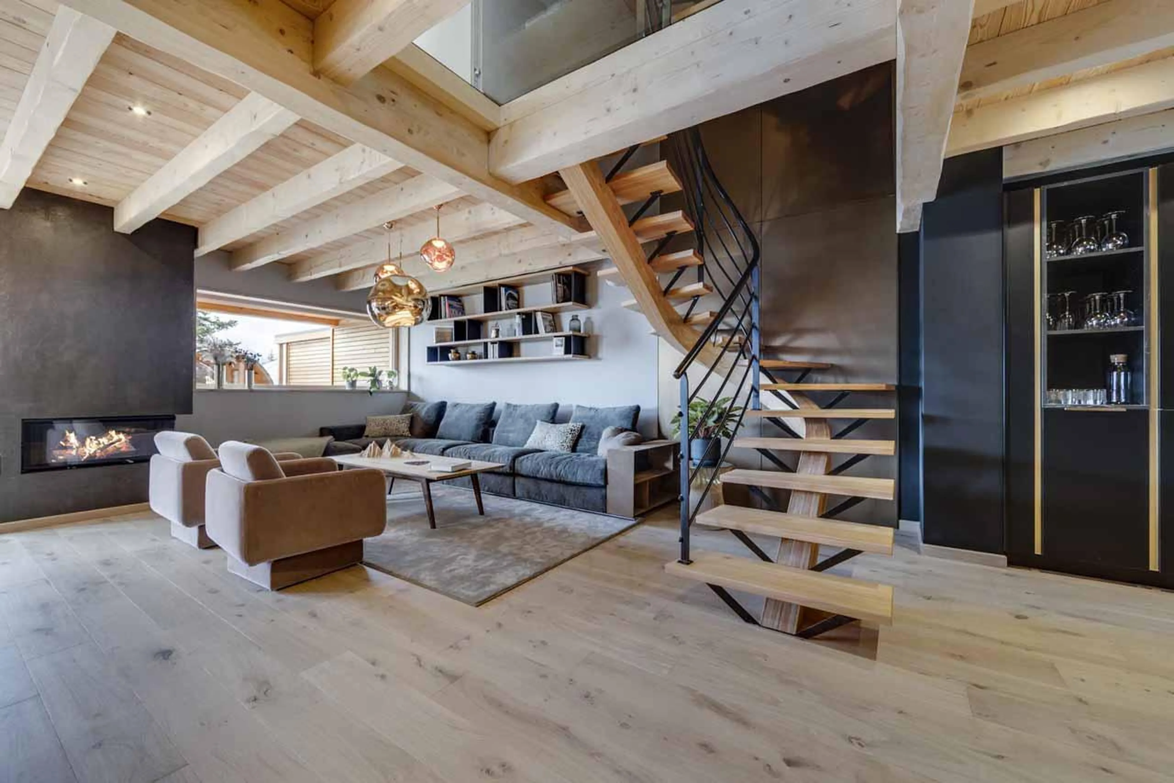 Staircase at Chalet Bela Vya 2 in Les Arcs