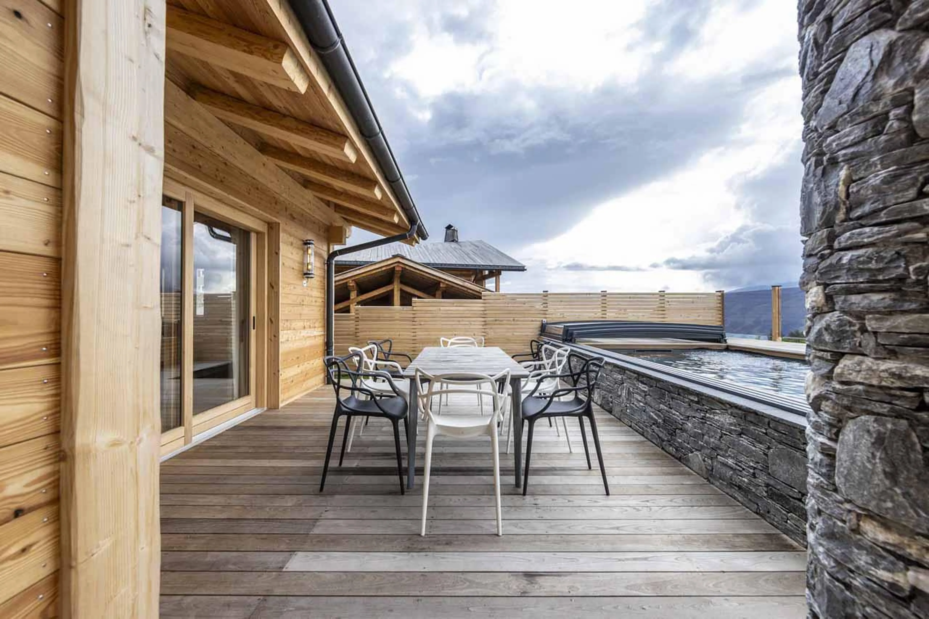 Terrace at Chalet Bela Vya 2 in Les Arcs