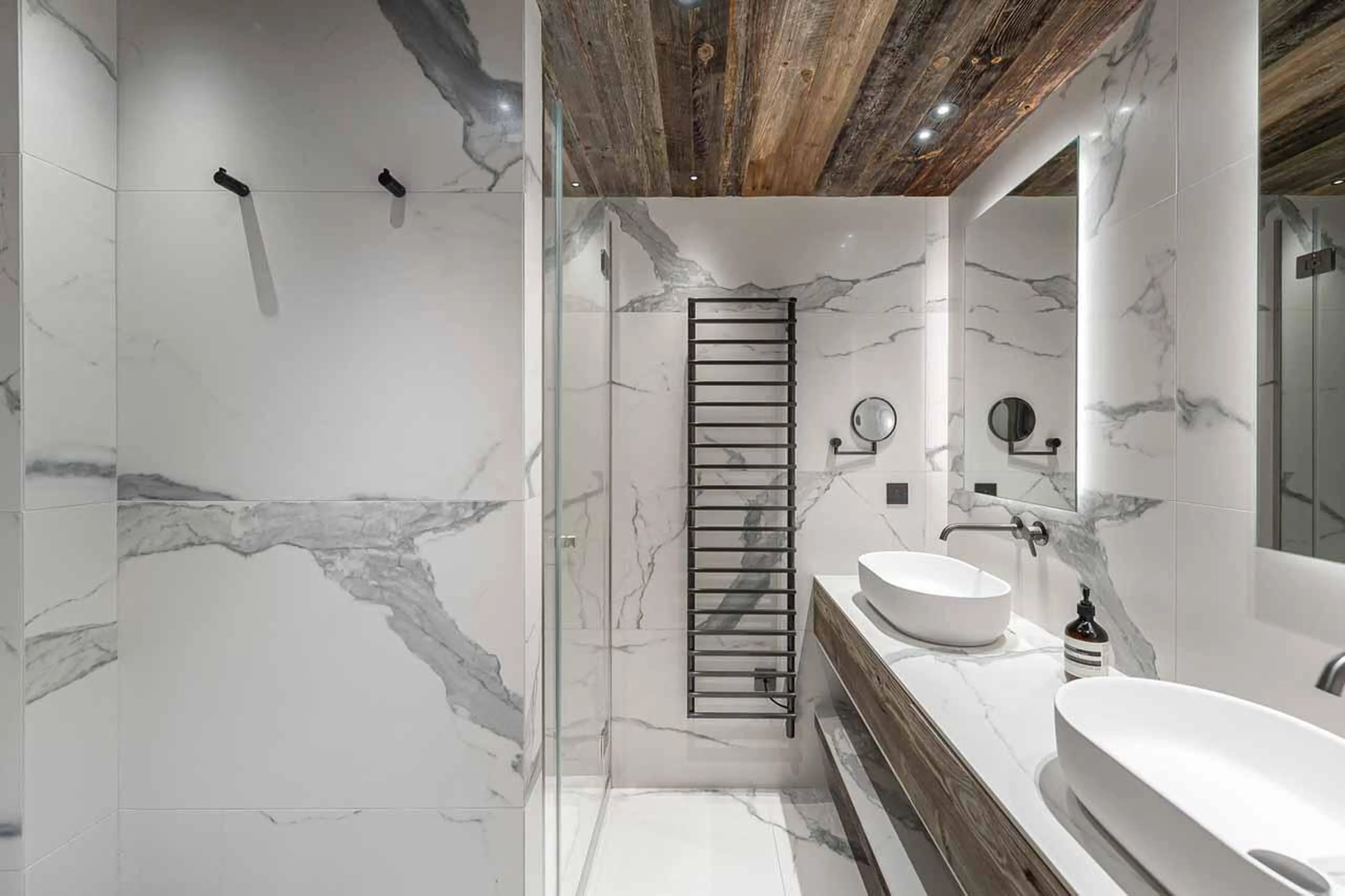 Shower room two at Chalet Bellarossa in Courchevel 1850