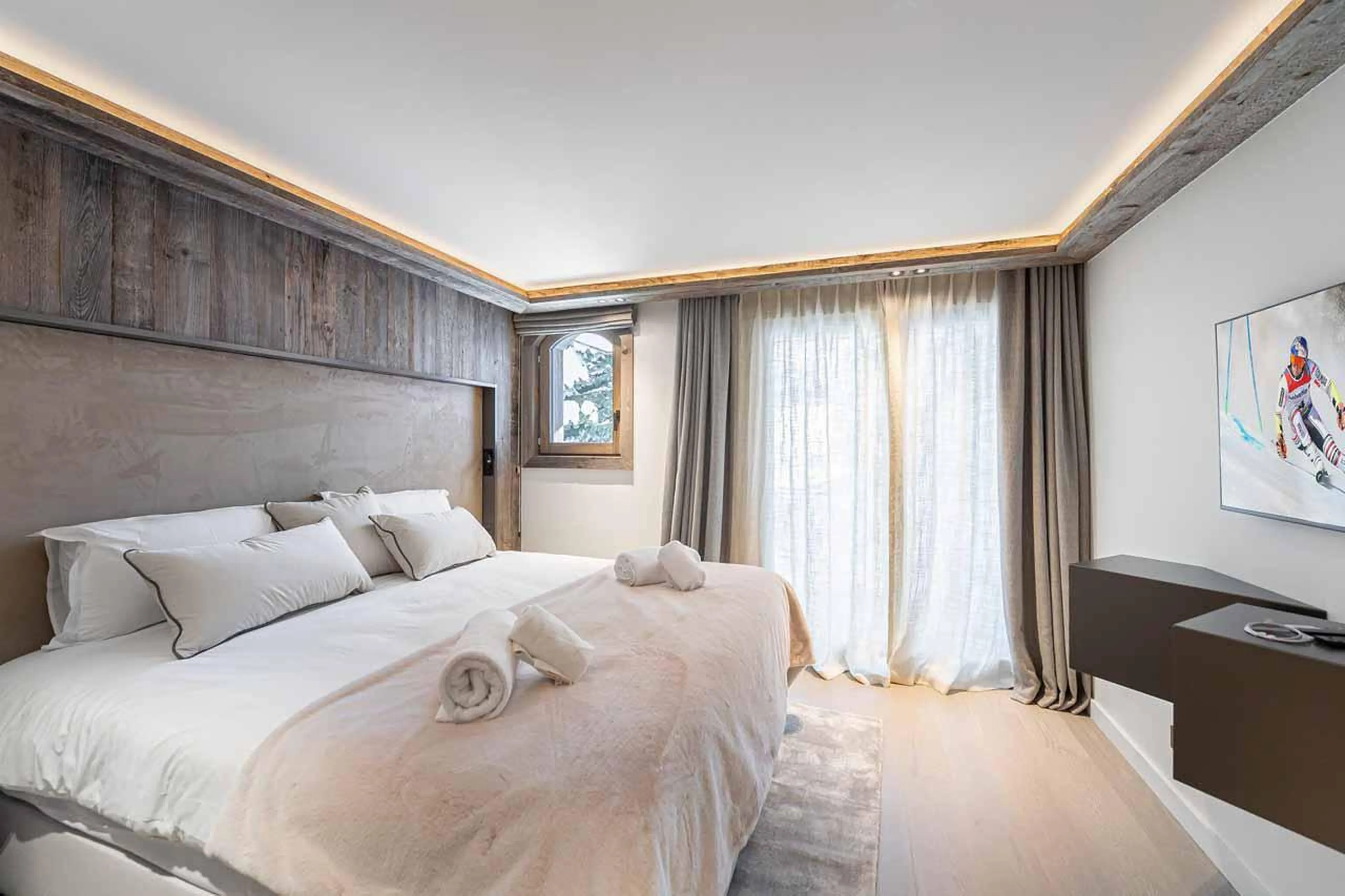 Bedroom two at Chalet Bellarossa in Courchevel 1850