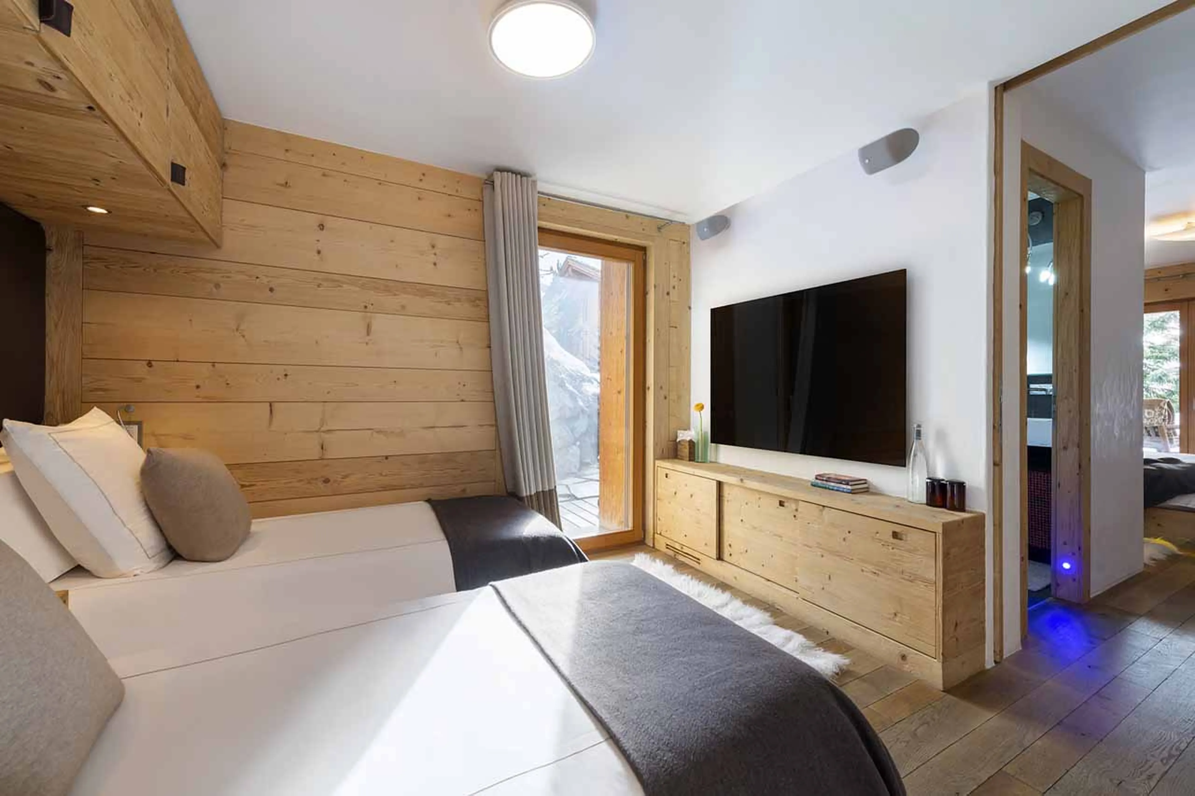 Bedroom five at Chalet Belle Claire in Verbier