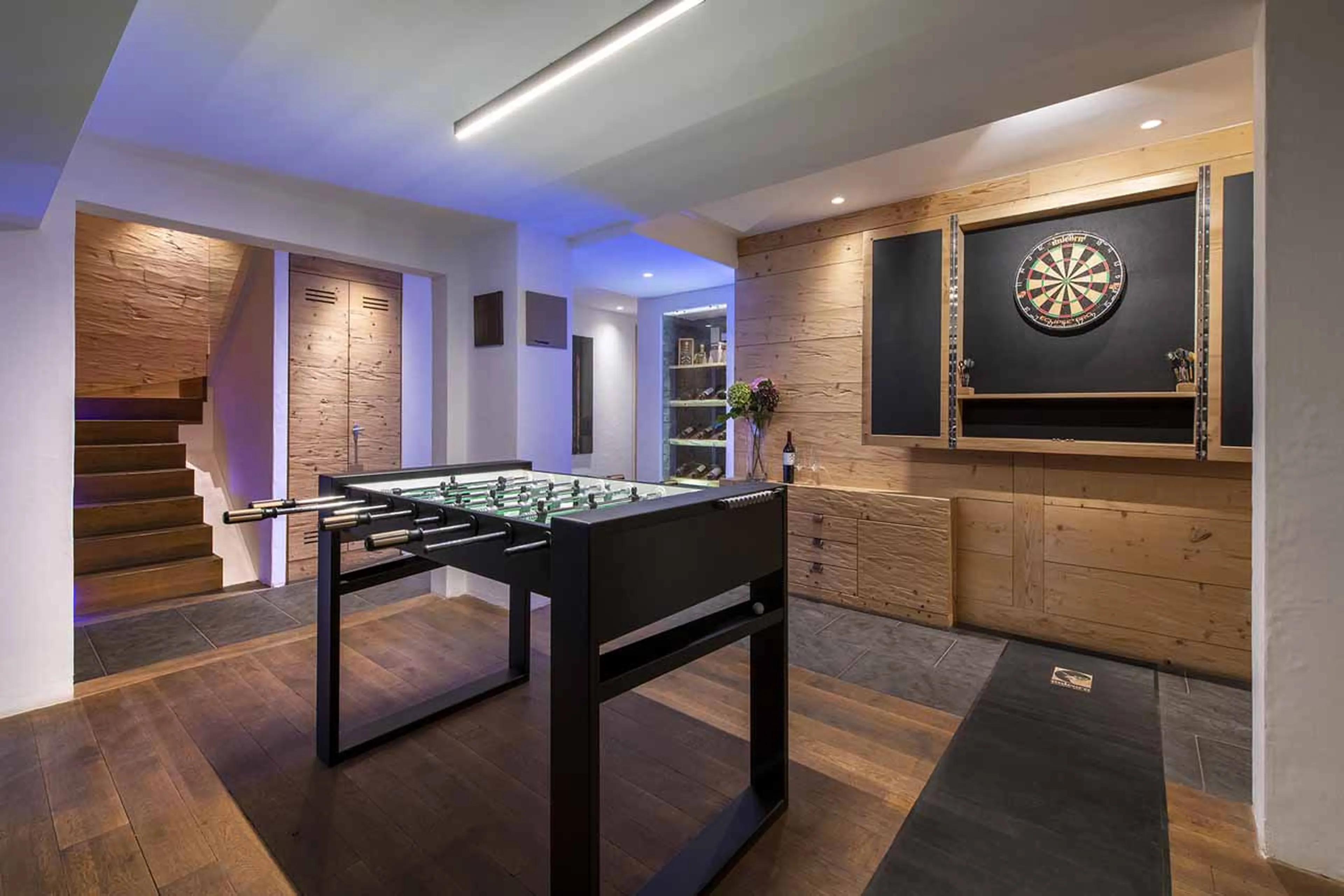 Games room at Chalet Belle Claire in Verbier