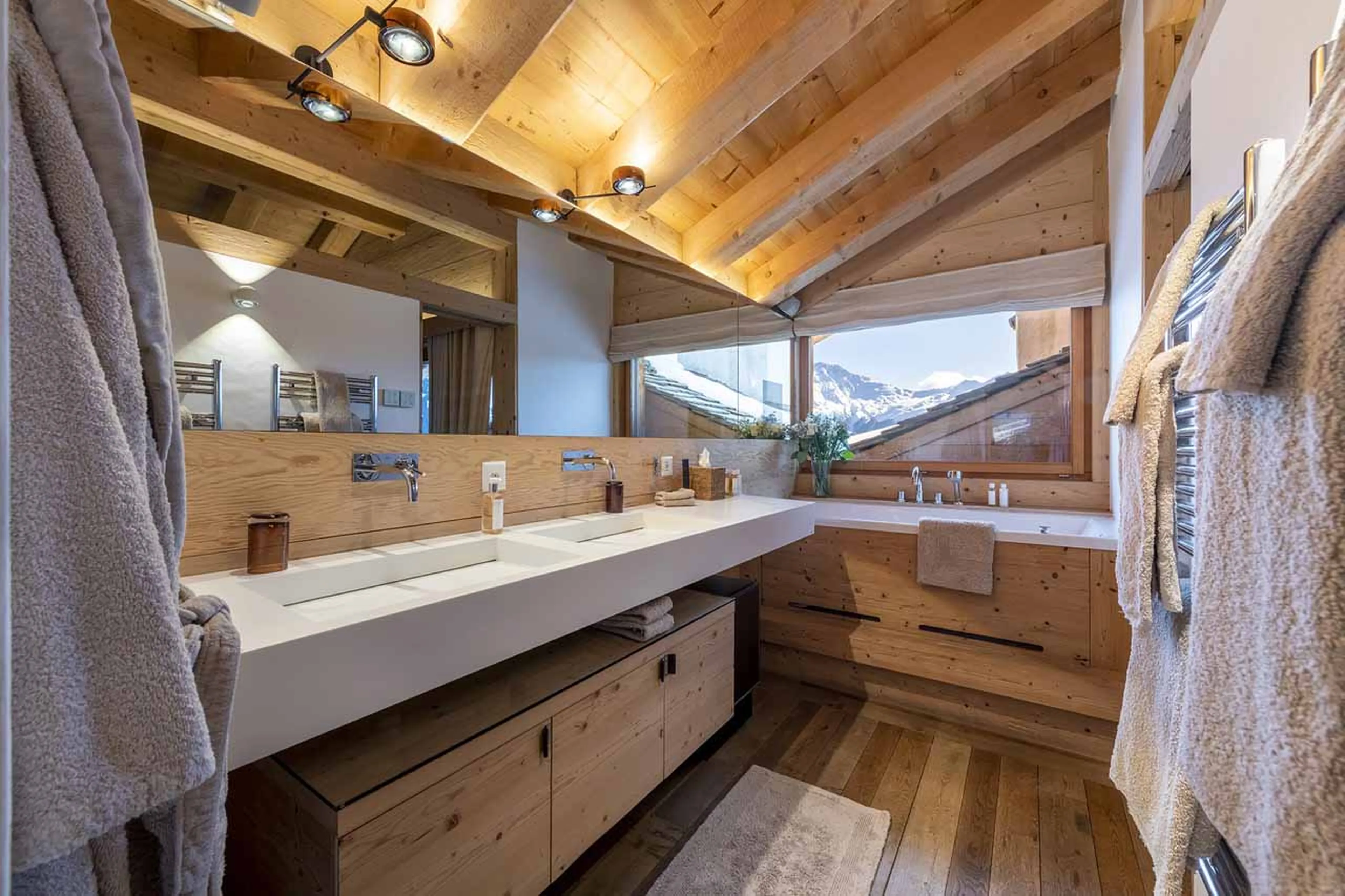 Bathroom one at Chalet Belle Claire in Verbier