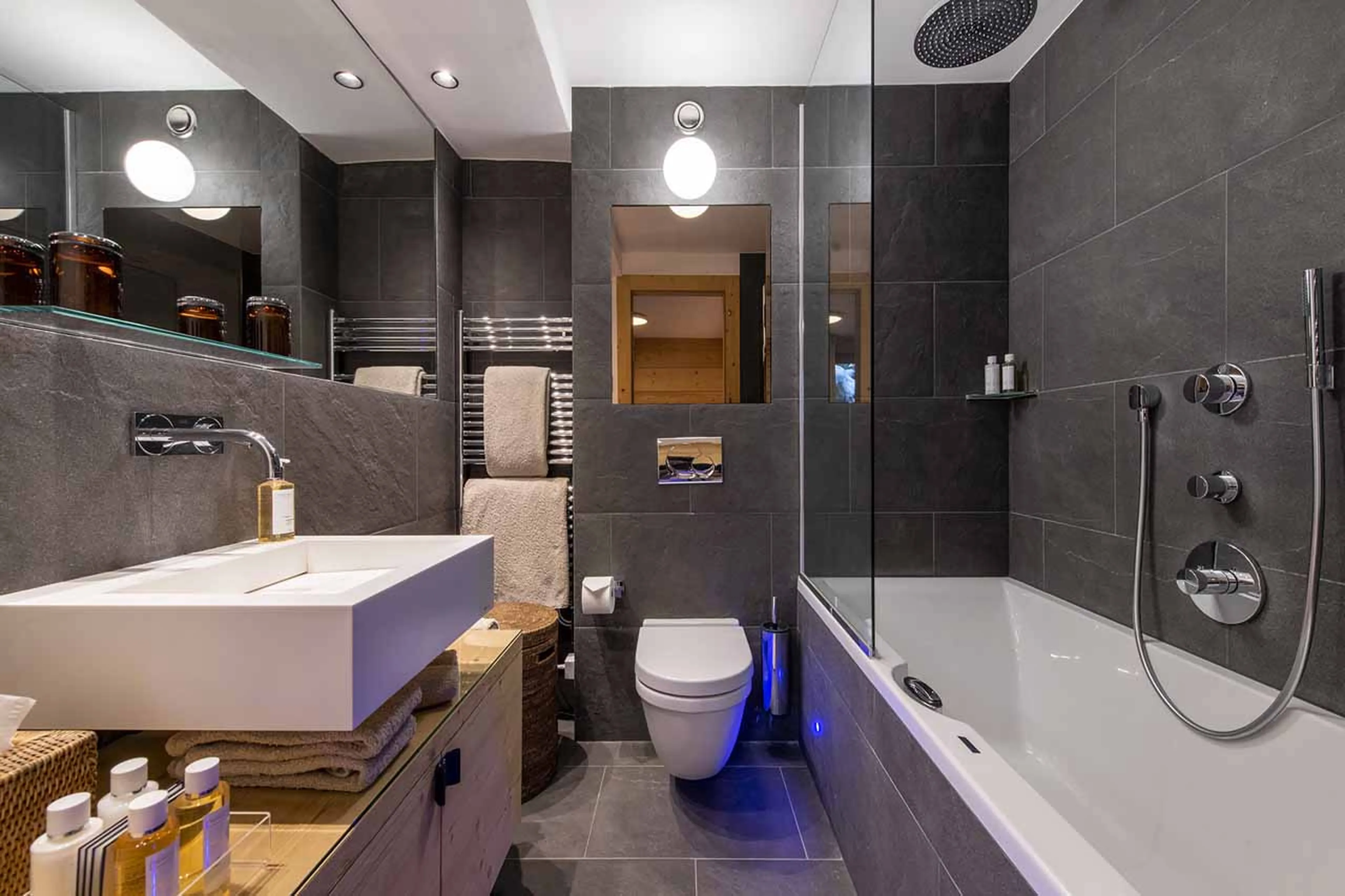 Bathroom five at Chalet Belle Claire in Verbier