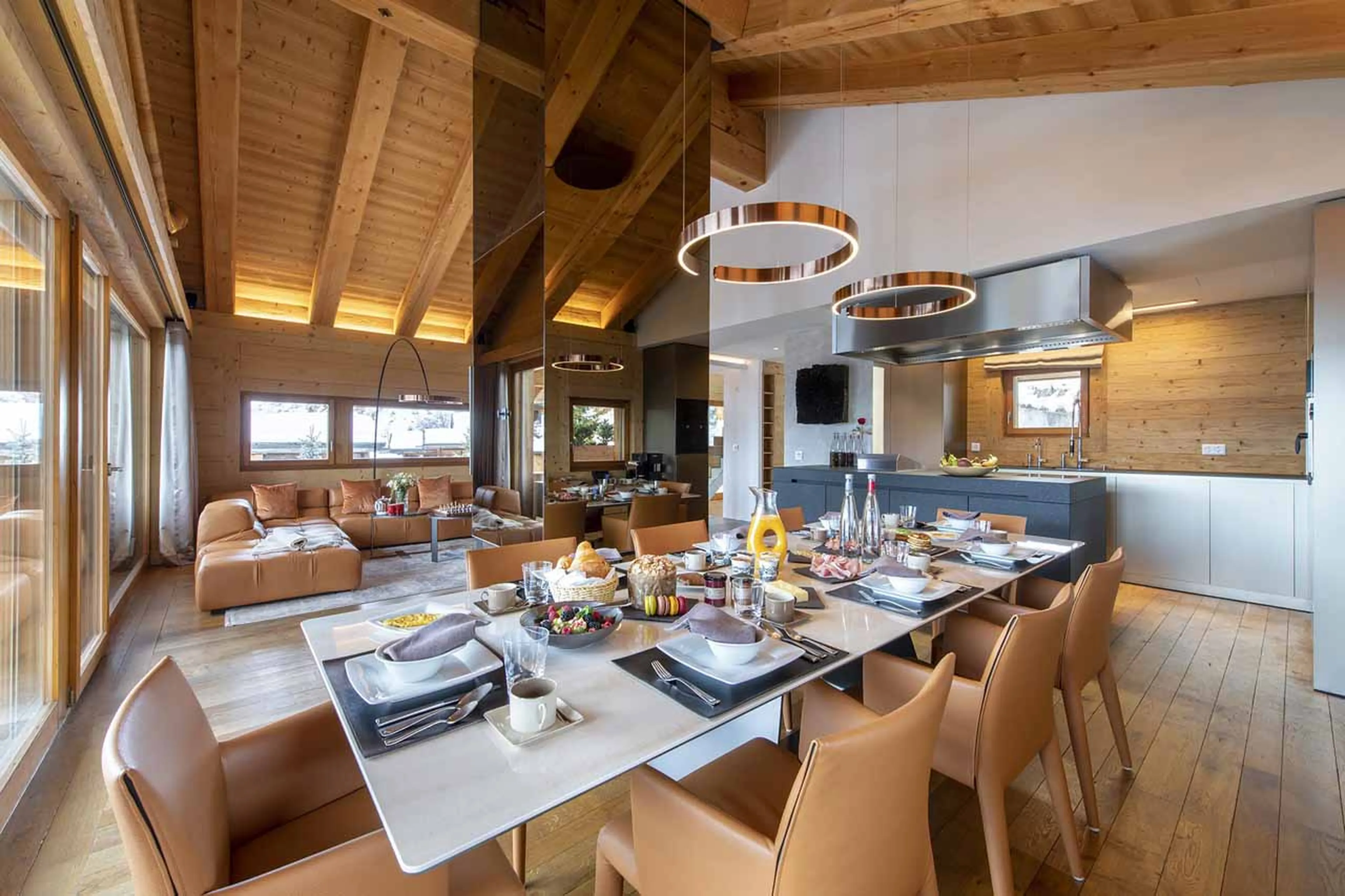 Dining area at Chalet Belle Claire in Verbier