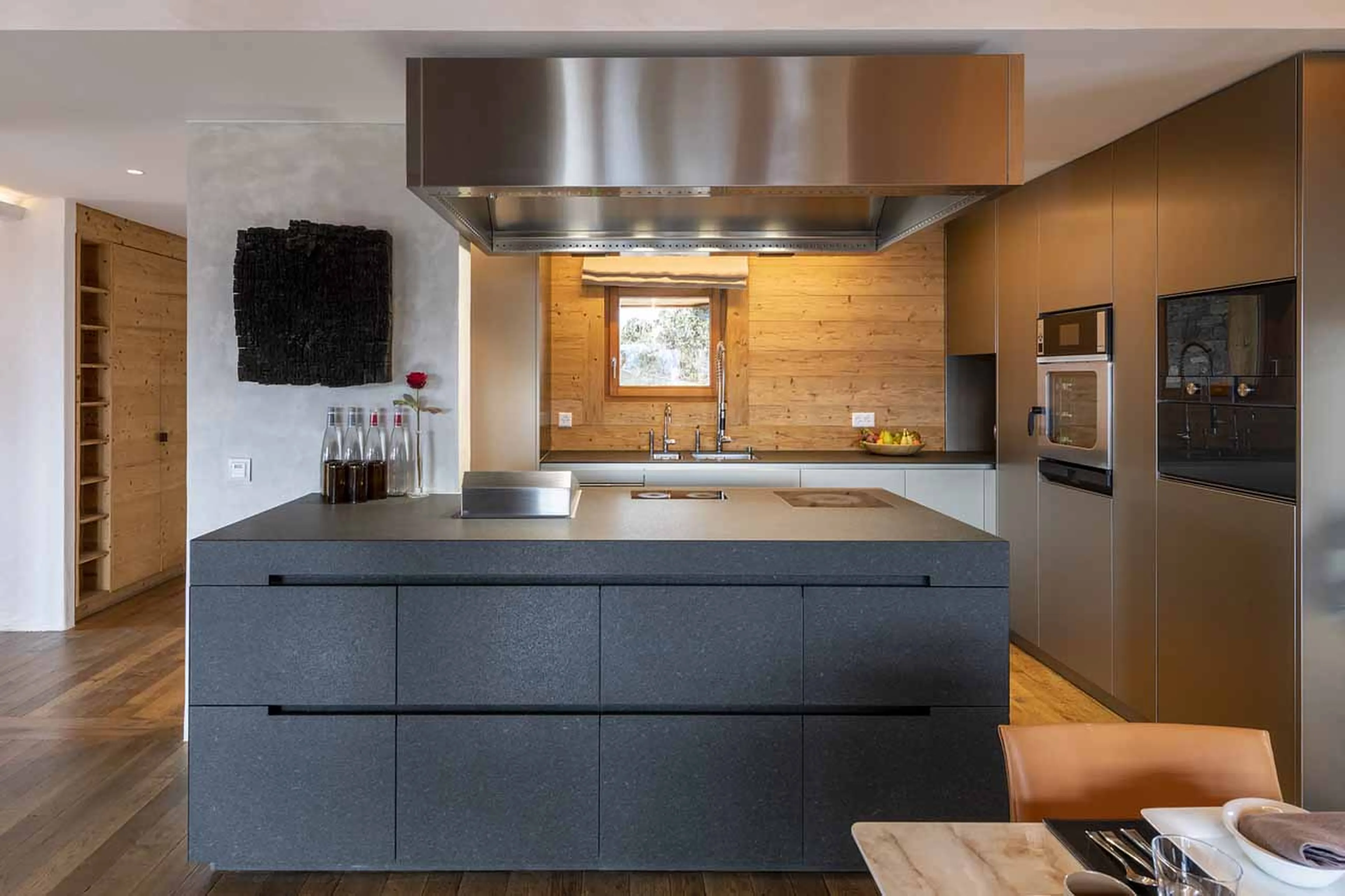 Kitchen area at Chalet Belle Claire in Verbier