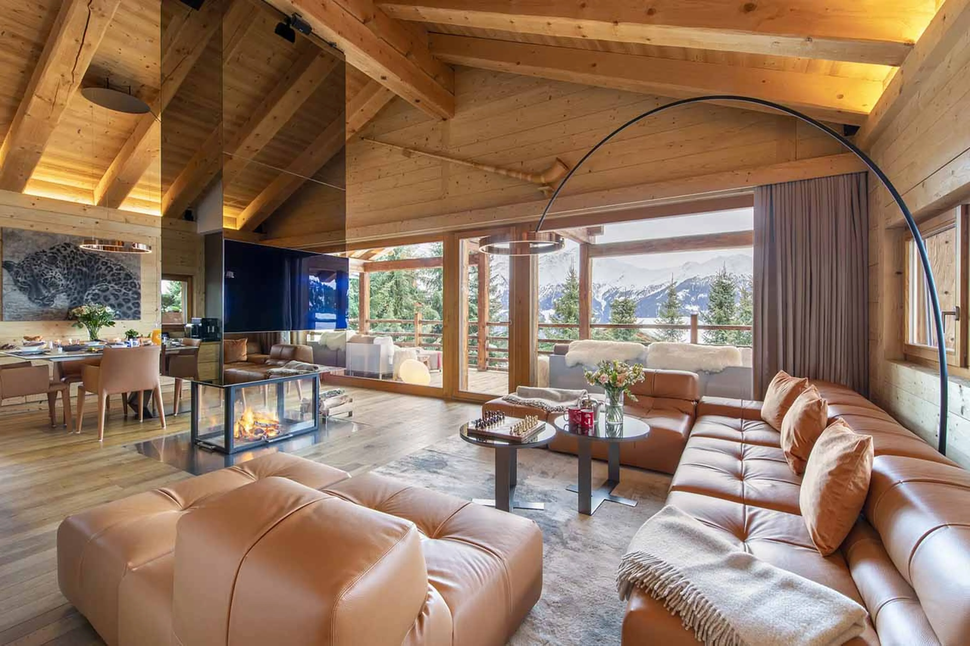 Living area at Chalet Belle Claire in Verbier