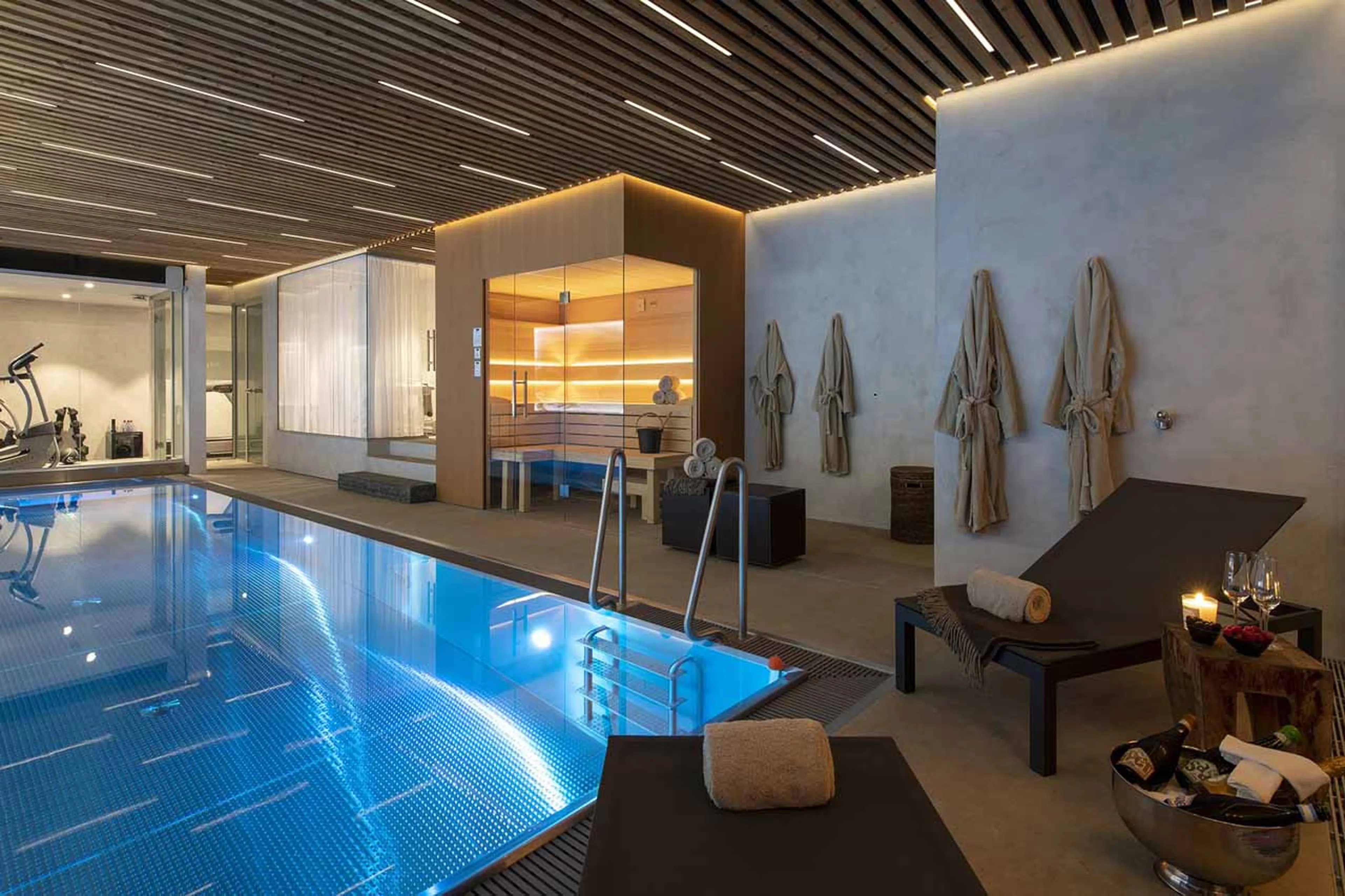 Indoor pool at Chalet Belle Claire in Verbier