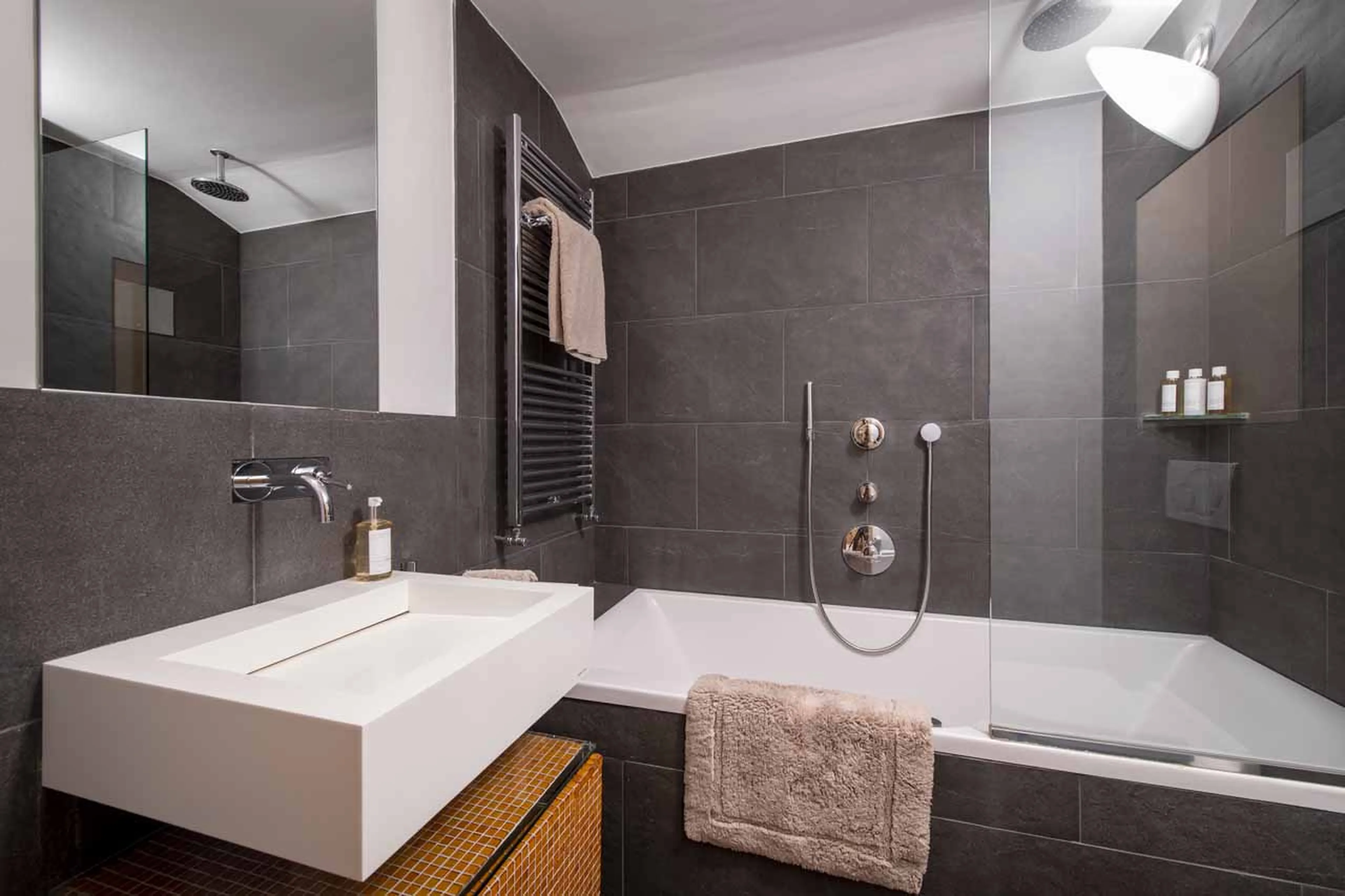 Studio bathroom at Chalet Belle Claire in Verbier