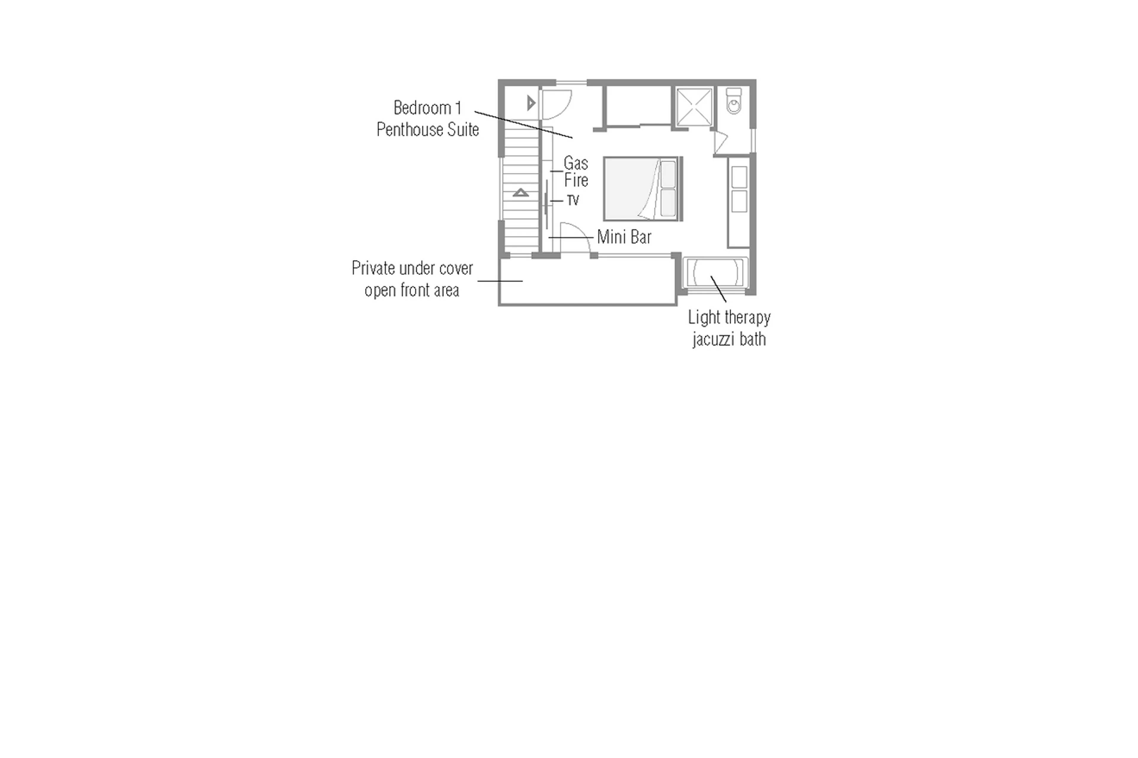 Level 3 floor plan of Chalet Belle Claire in Verbier