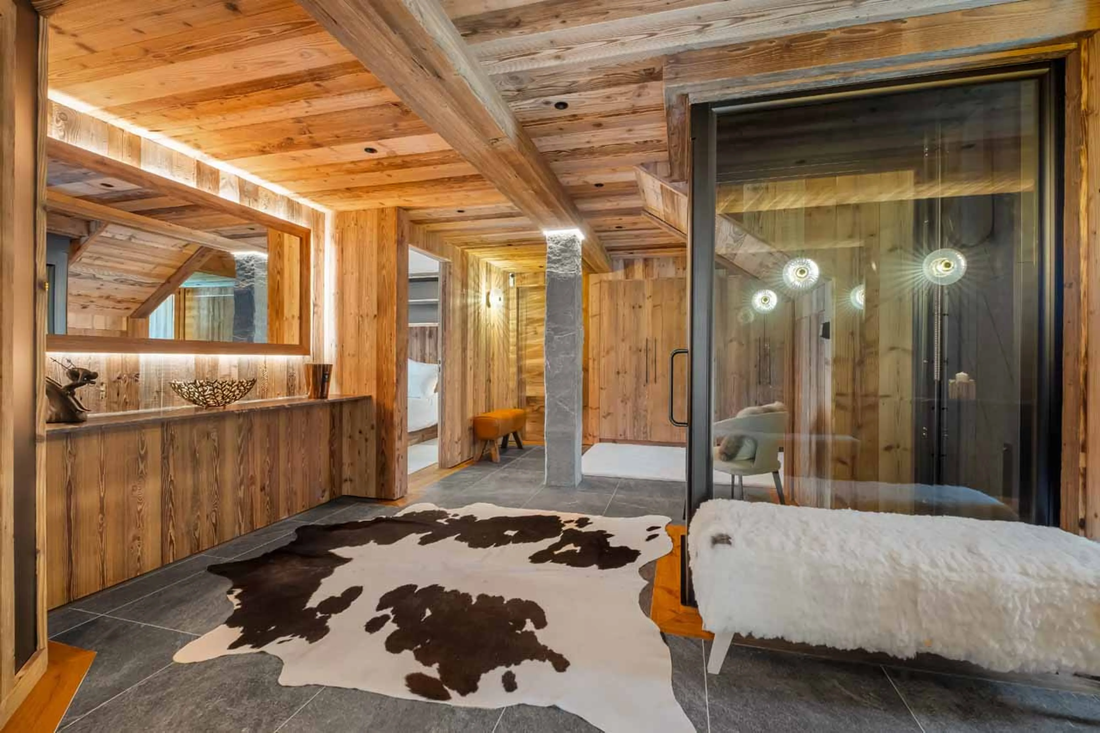 Entrance hall at Chalet Bellezza in Megeve