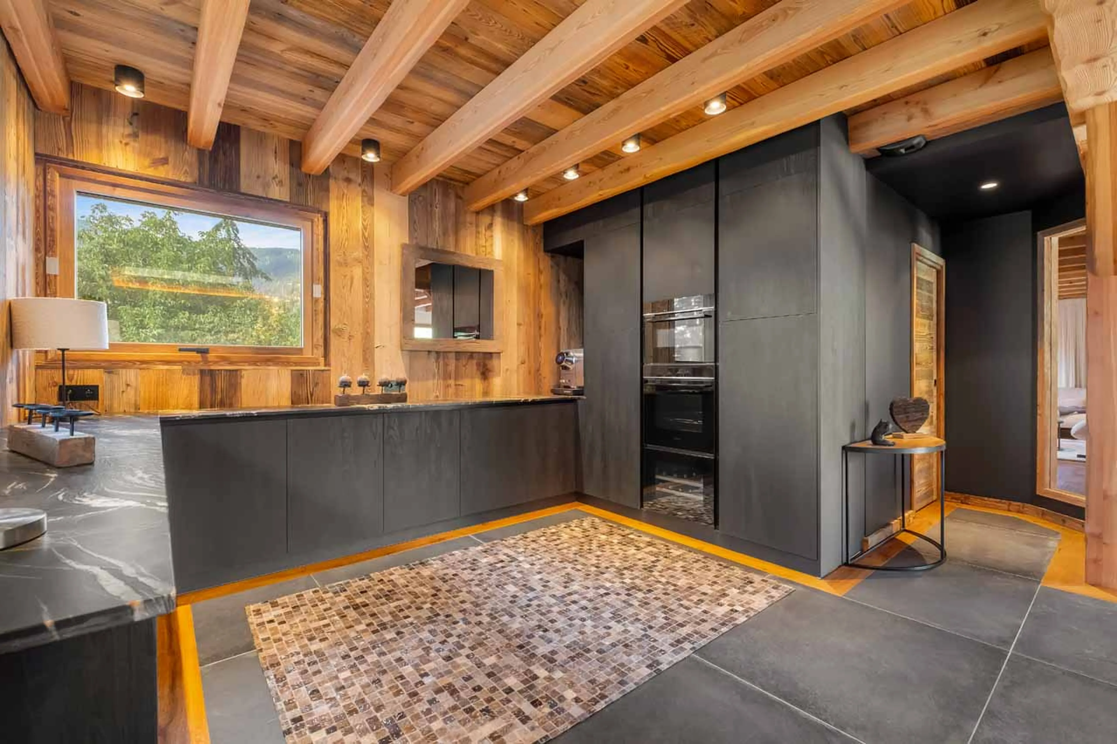 Kitchen at Chalet Bellezza in Megeve