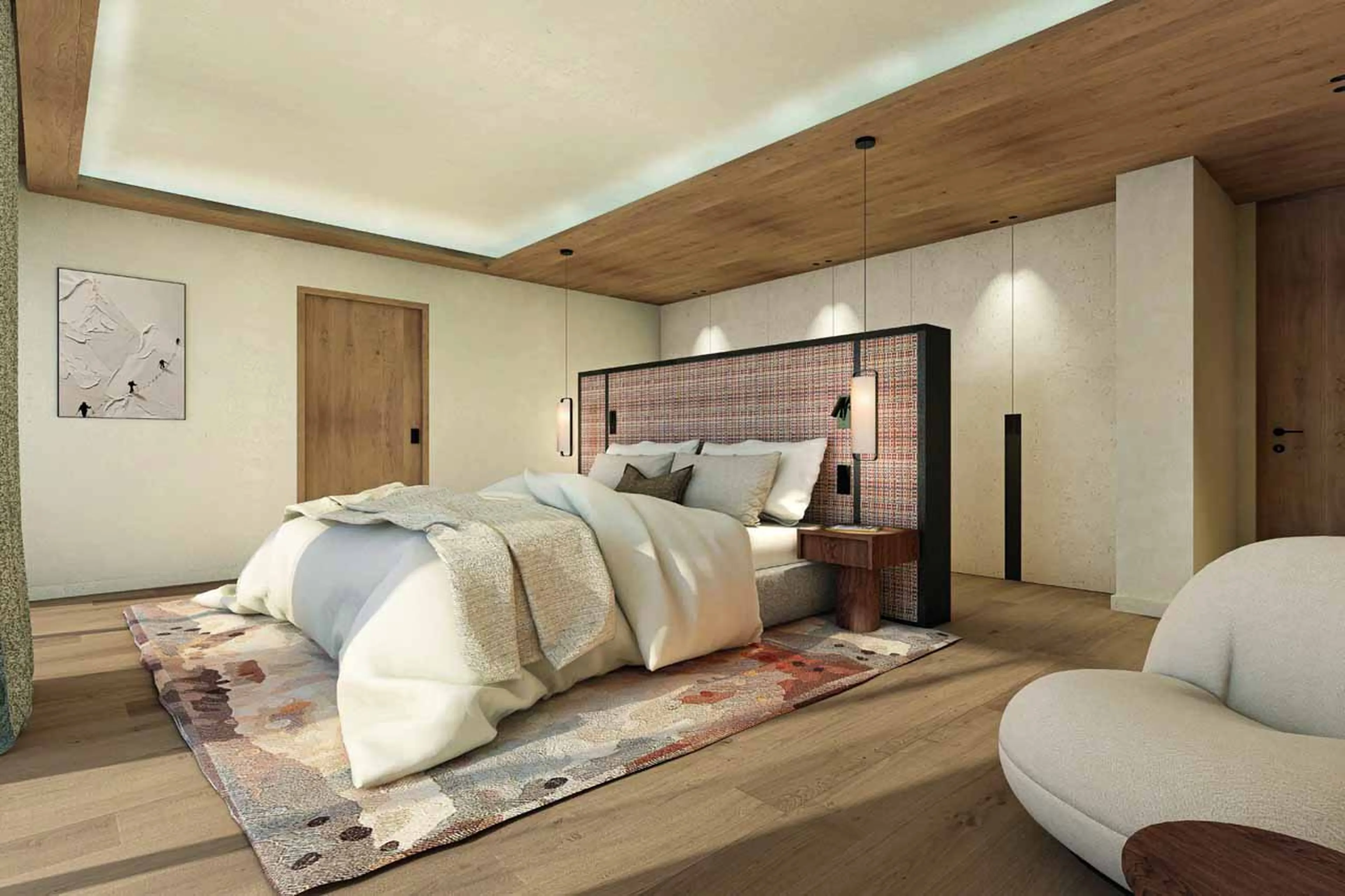 Bedroom 1 bed at Chalet Belrio in Courchevel 1550