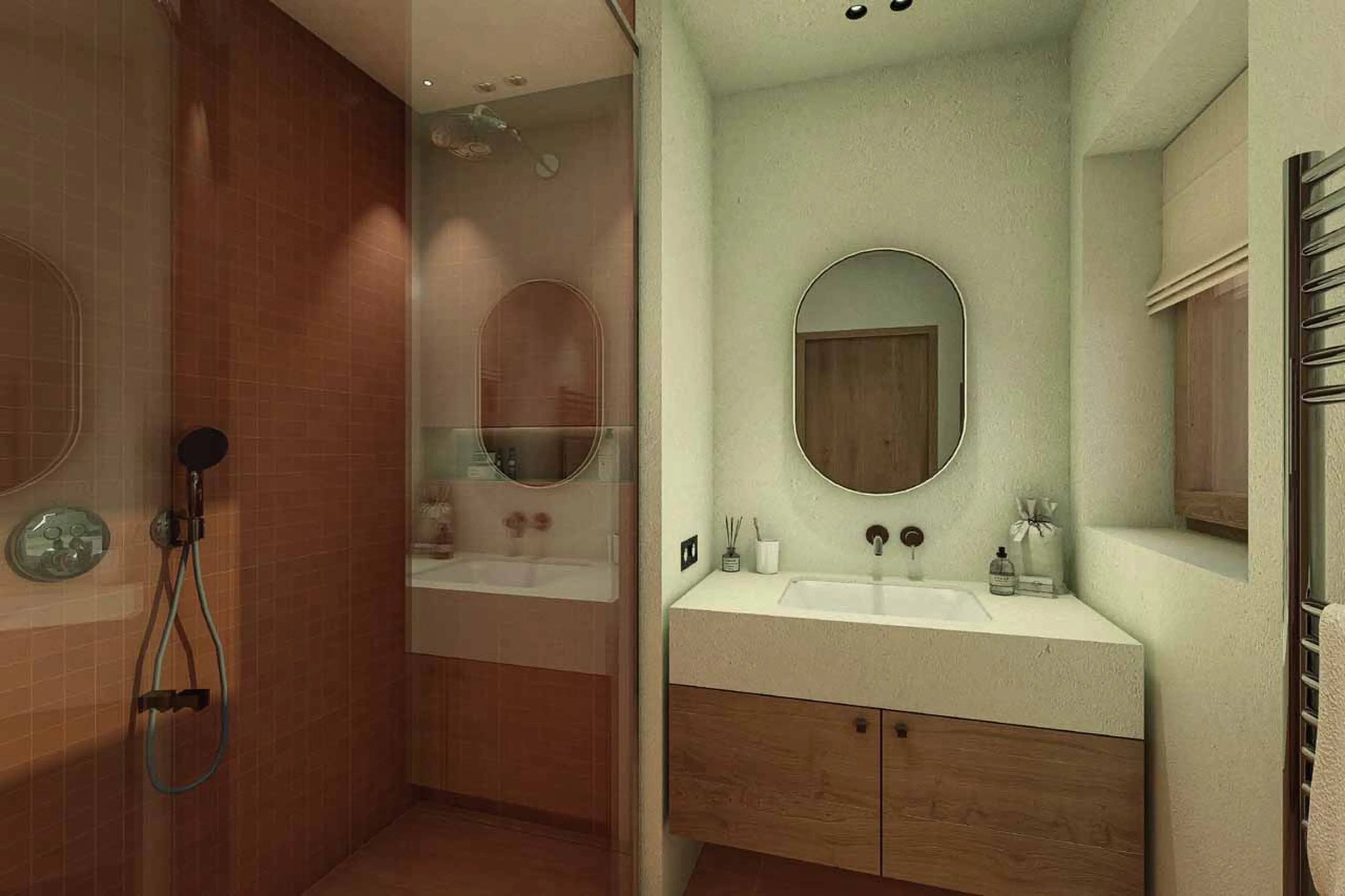 Bedroom 2 en-suite at Chalet Belrio in Courchevel 1550