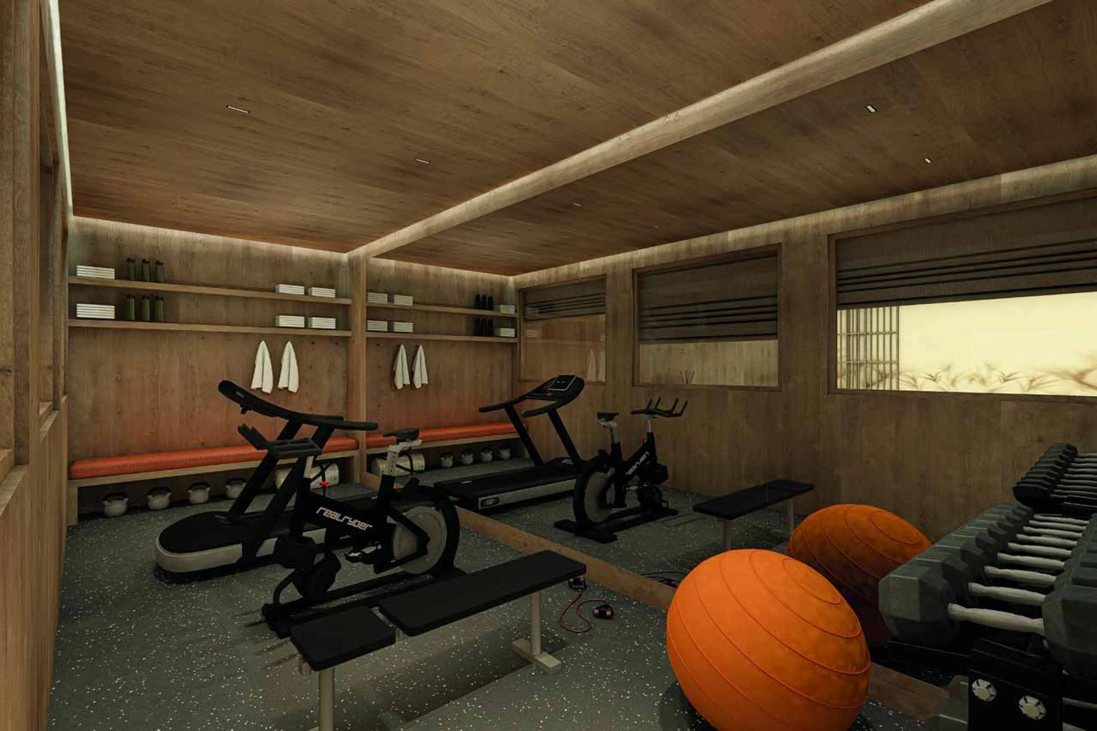 Gym at Chalet Belrio in Courchevel 1550