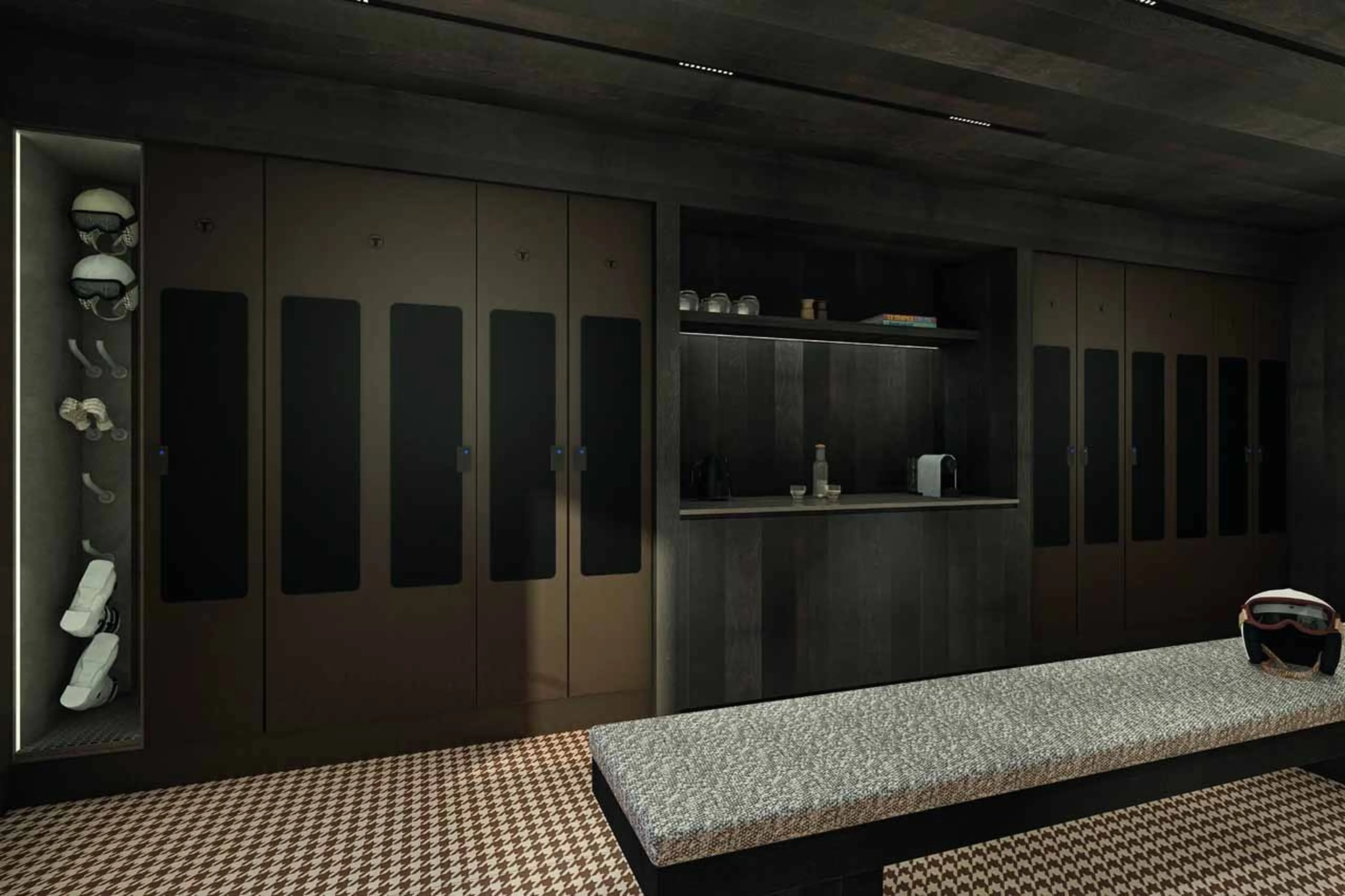 Ski room at Chalet Belrio in Courchevel 1550