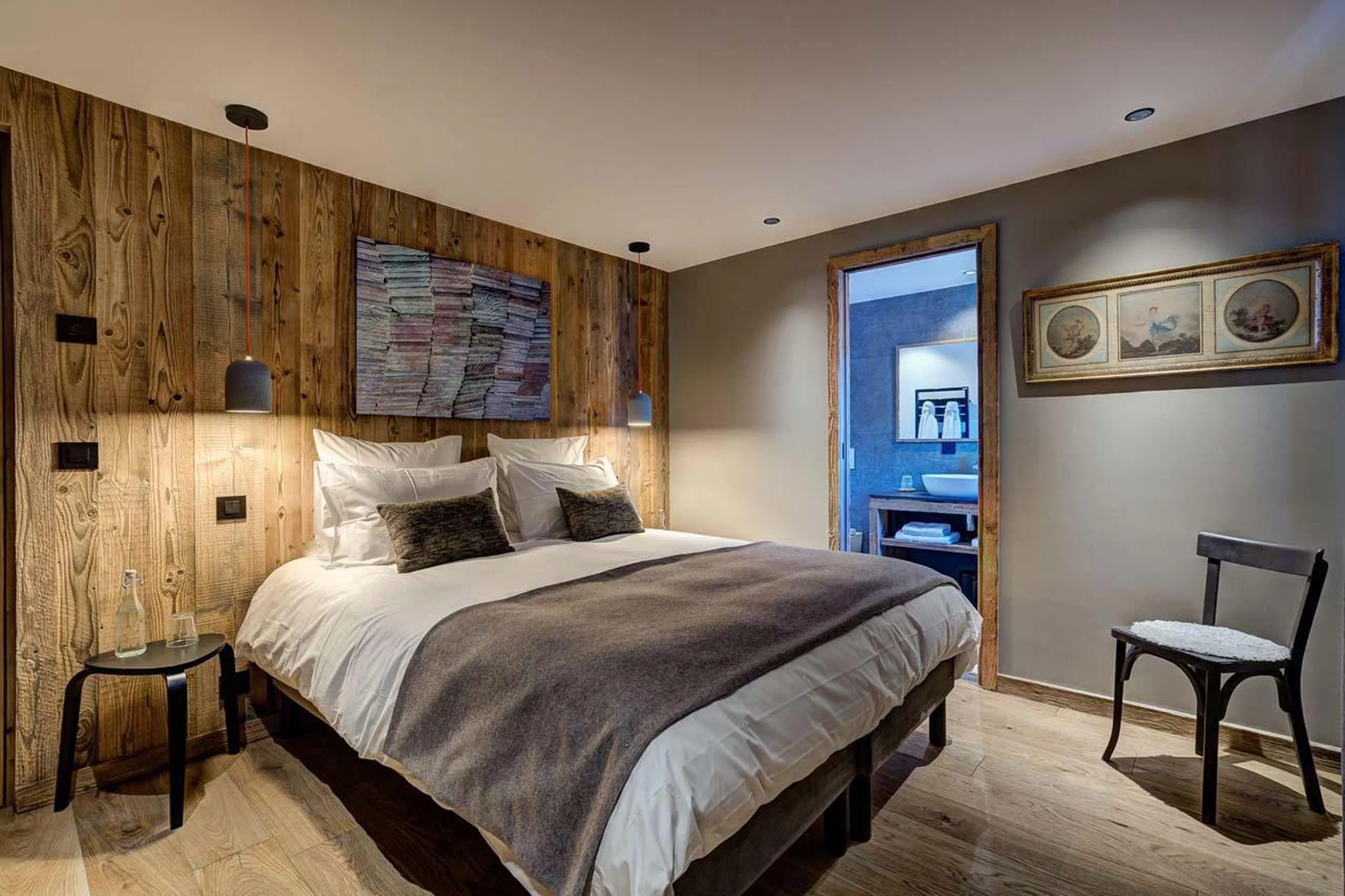 Bedroom three at Chalet Bergeronnette in Meribel