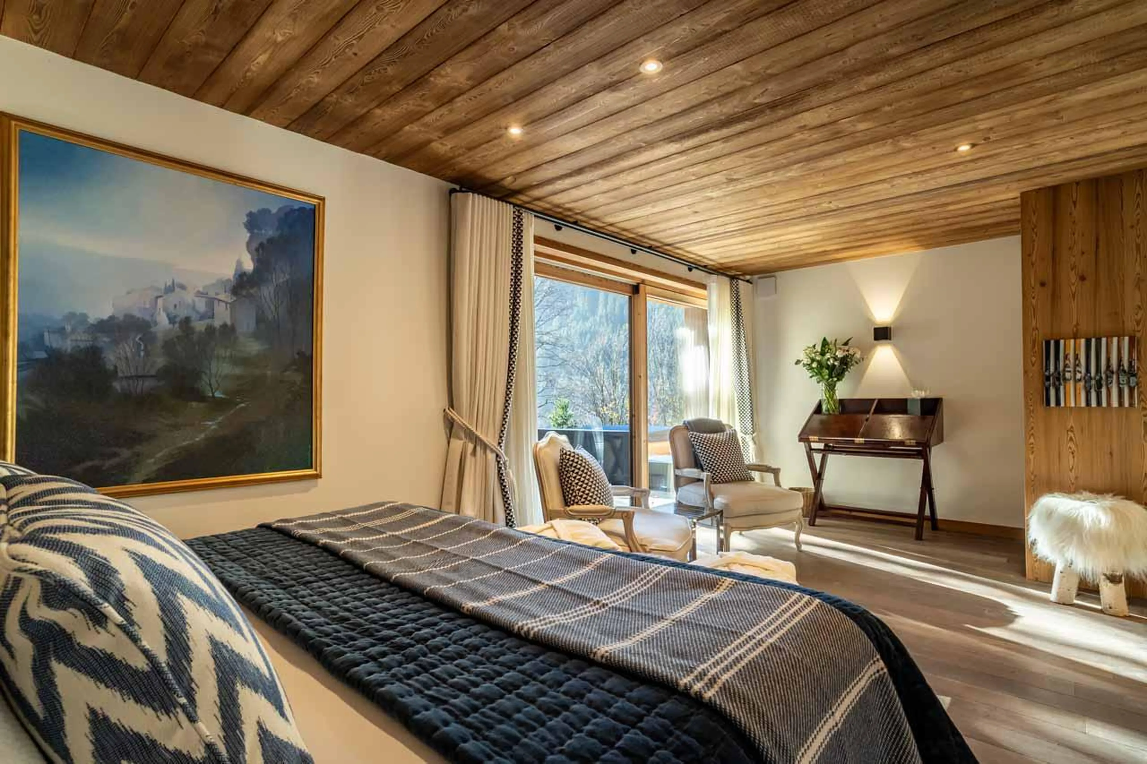 Bedroom one at Chalet Berlioz in Meribel