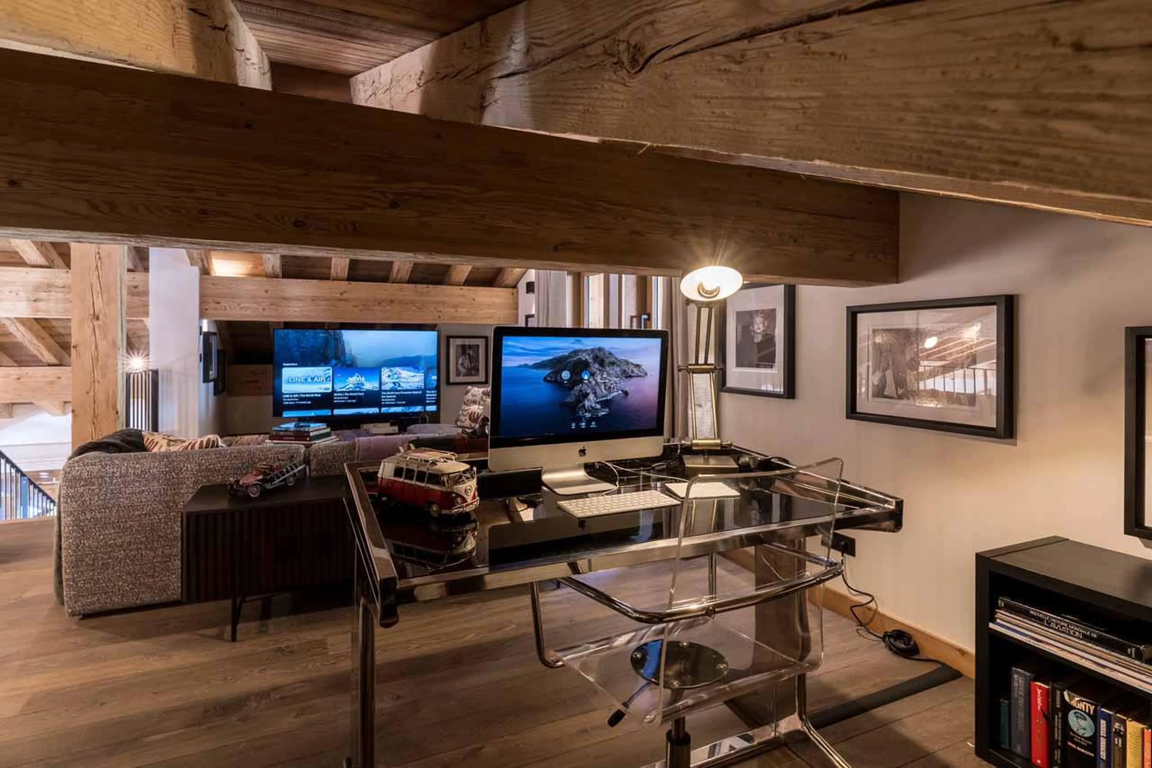 Upstairs gallery at Chalet Berlioz in Meribel