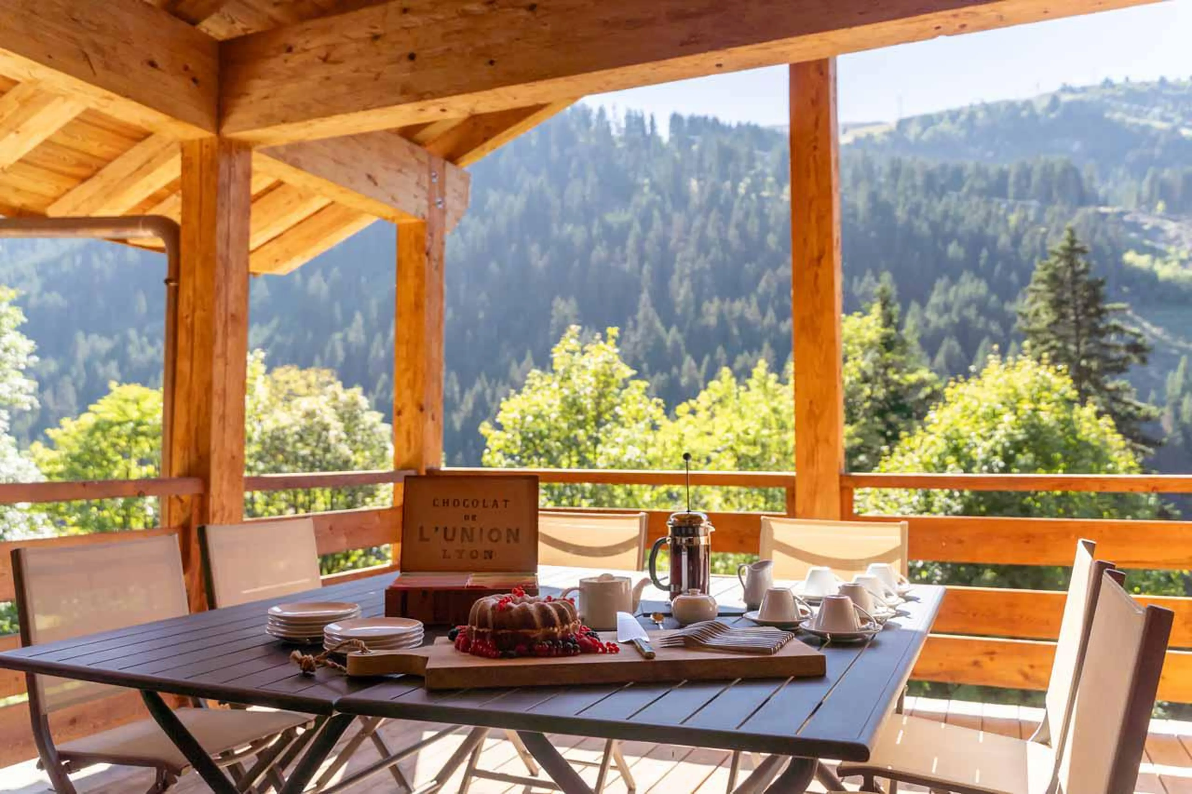 Terrace at Chalet Berlioz in Meribel