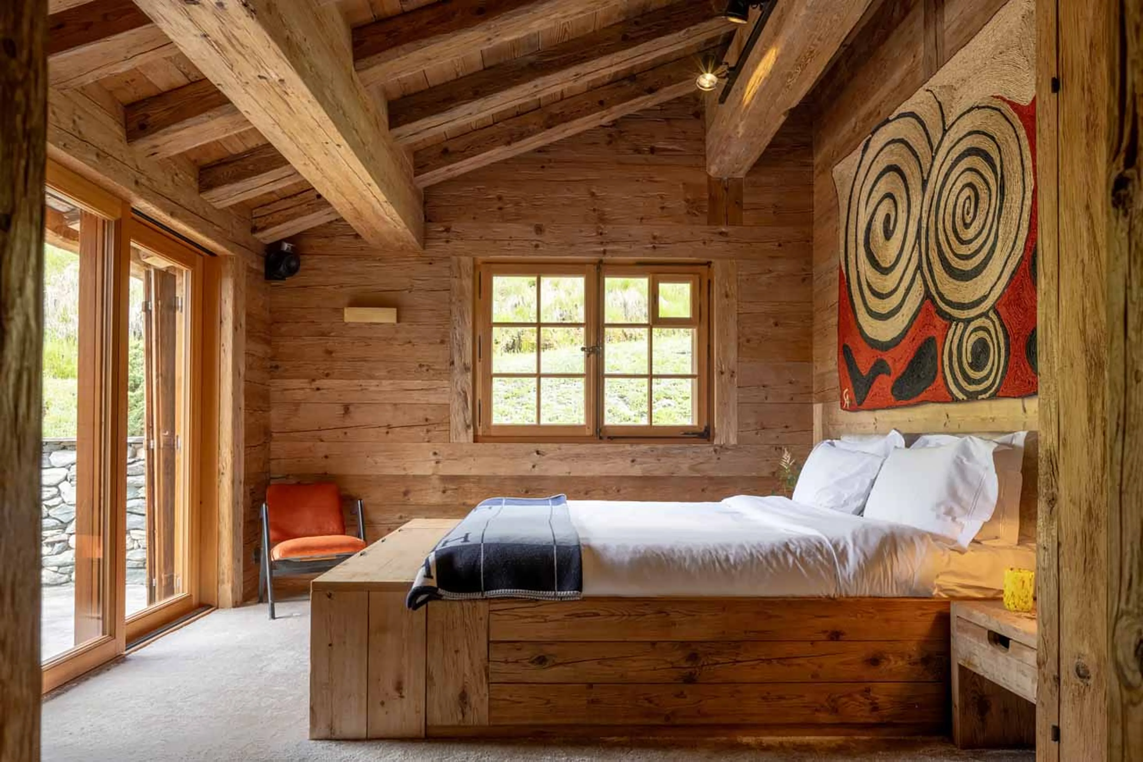Bedroom one at Chalet Bibi in Verbier