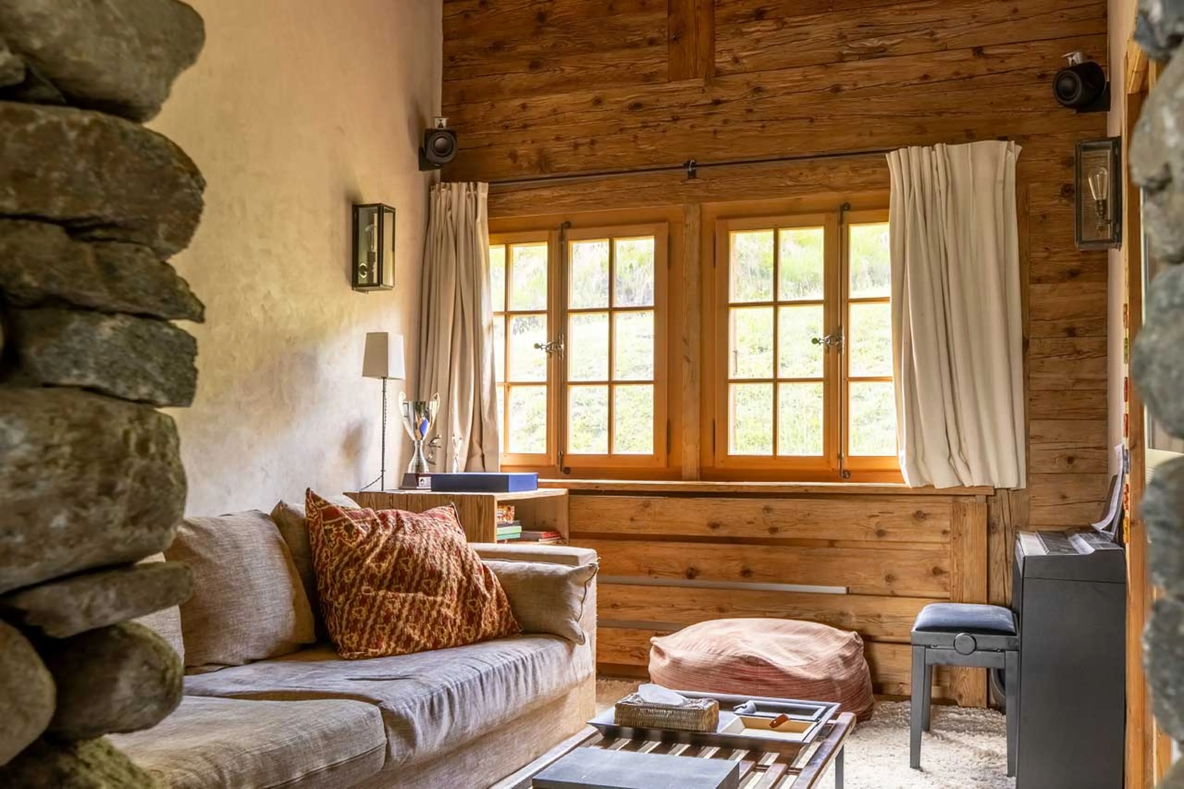 TV room at Chalet Bibi in Verbier