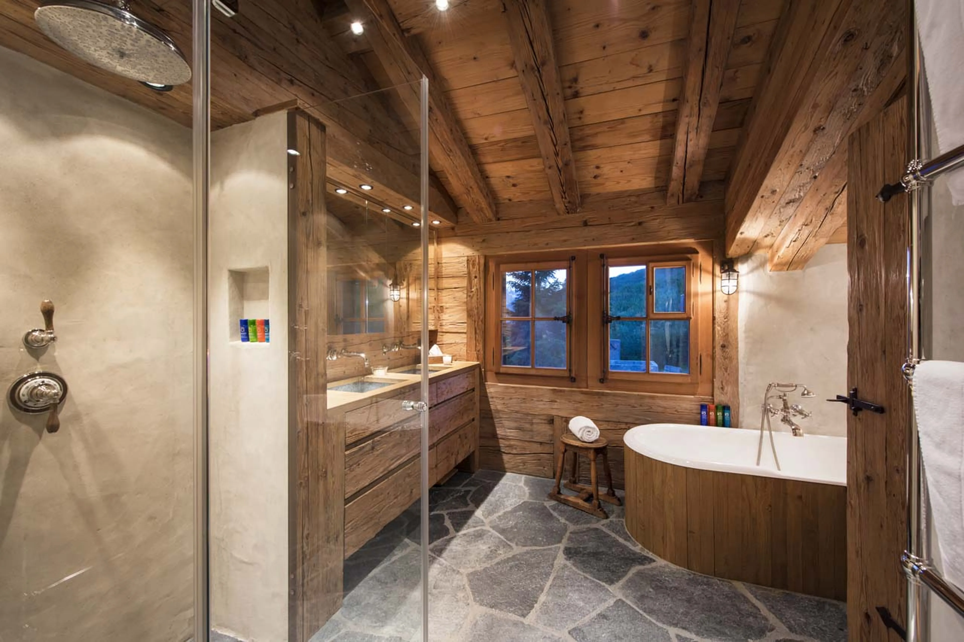 Bathroom one at Chalet Bibi in Verbier