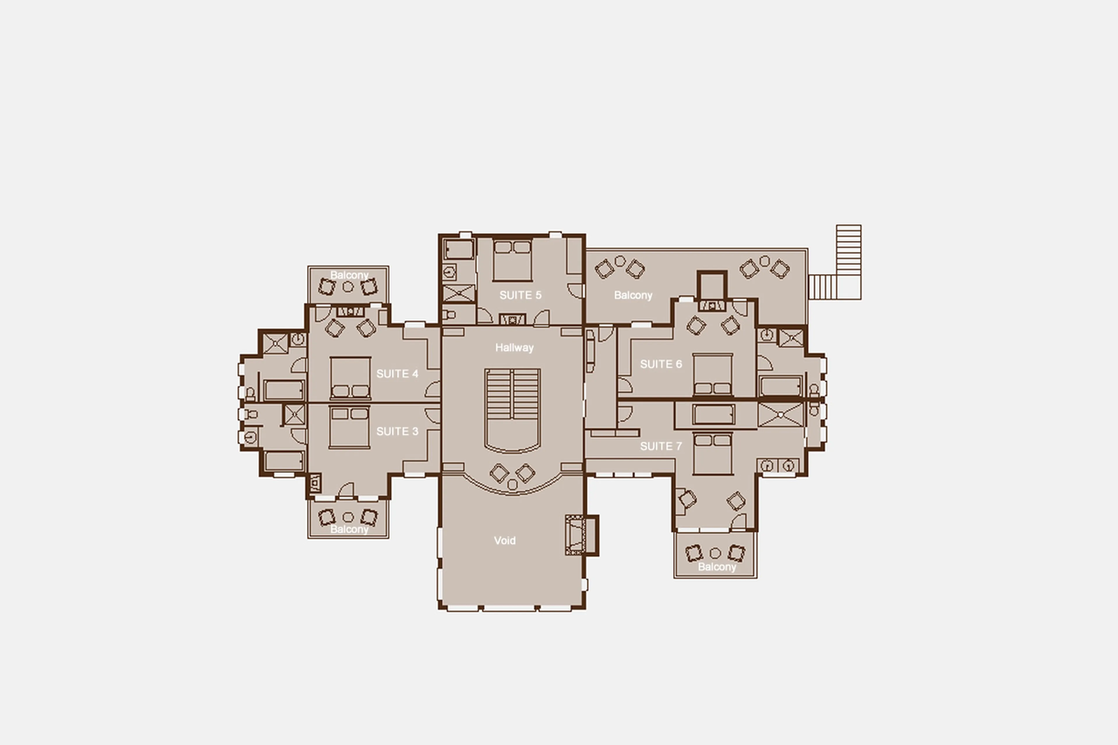 Level 1 floor plan of Chalet Bighorn in Revelstoke
