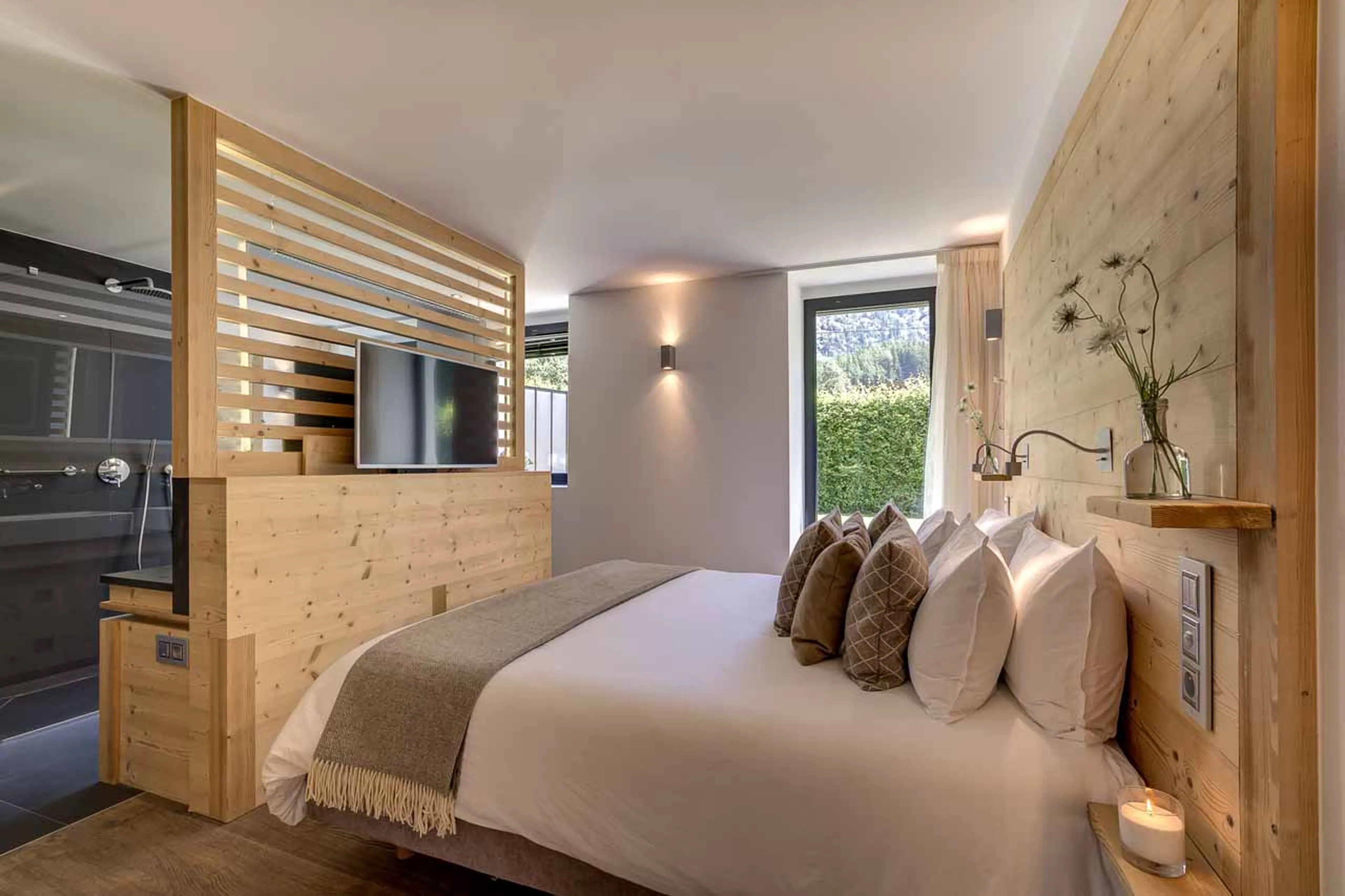 Bedroom one at Chalet Black Diamond in Chamonix