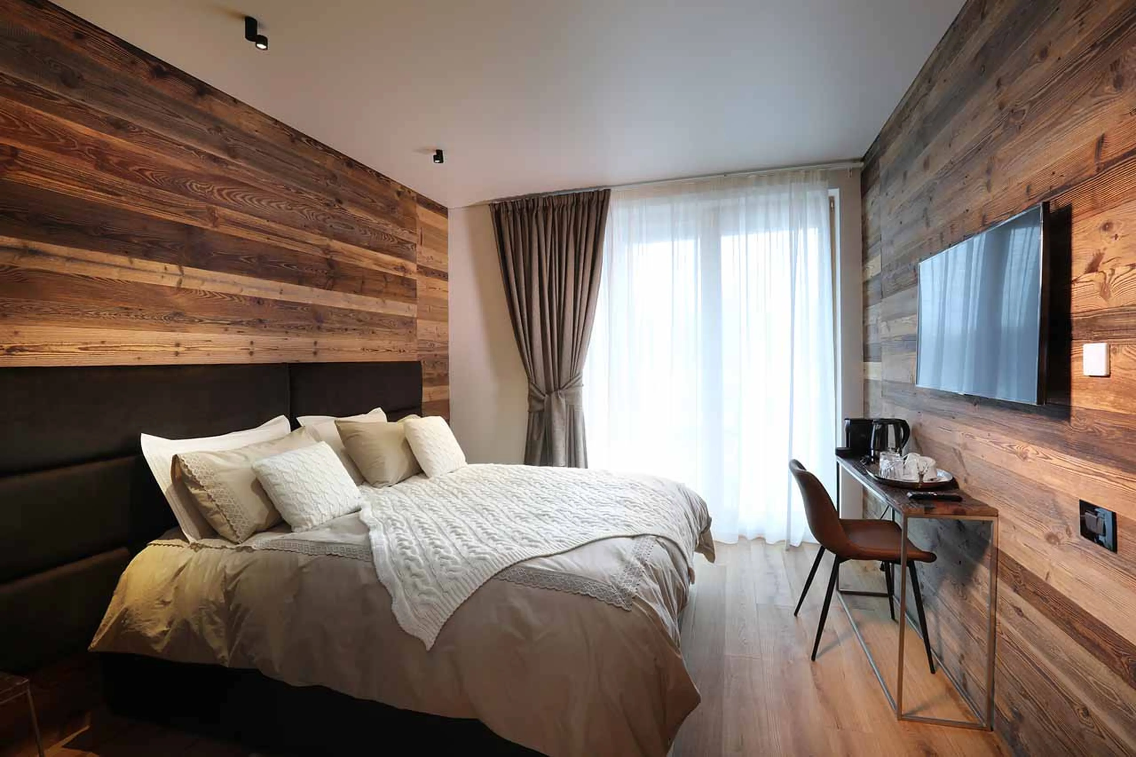 Bedroom one at Chalet Blanc in Cervinia
