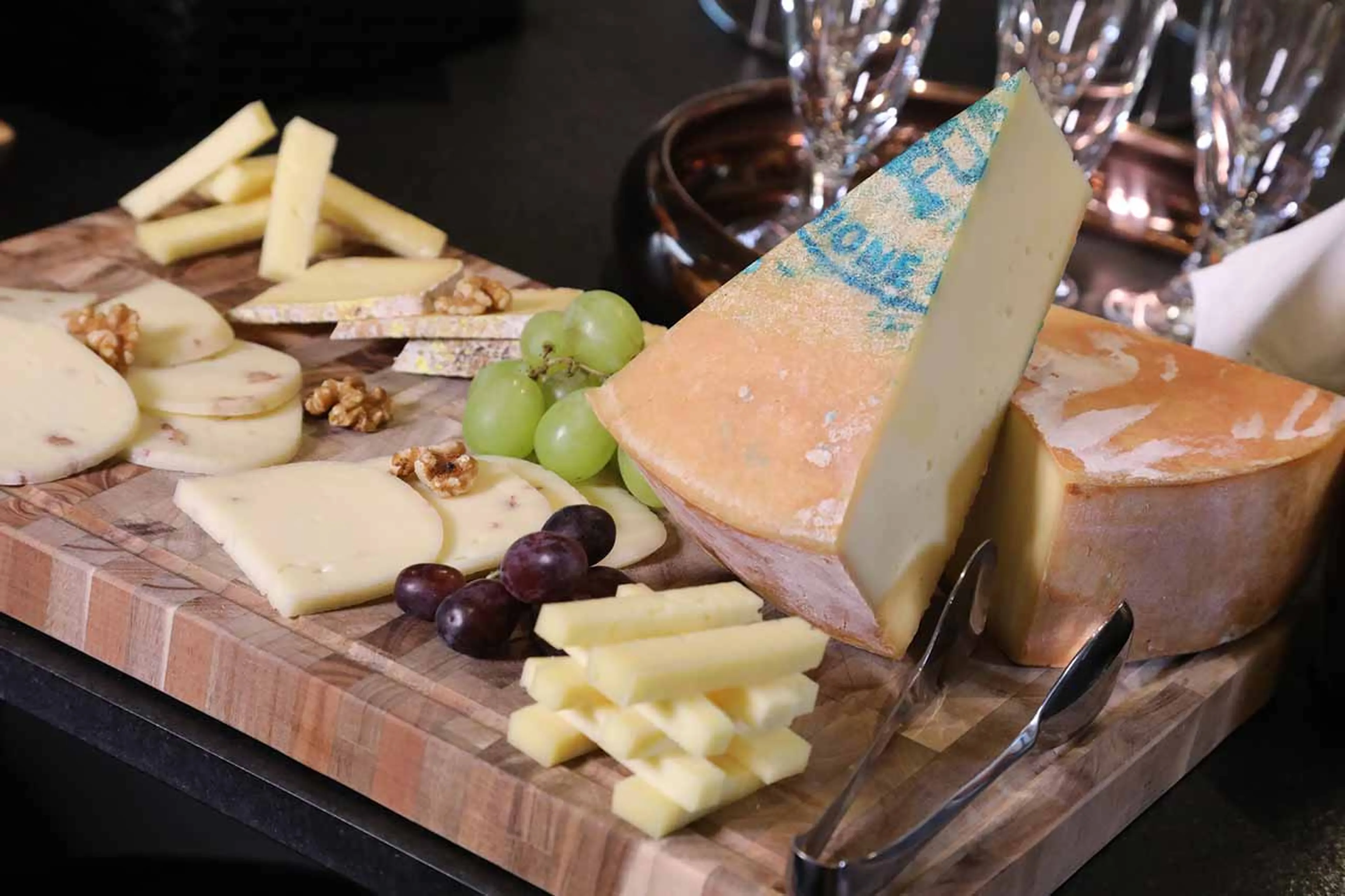 Cheese board at Chalet Blanc in Cervinia