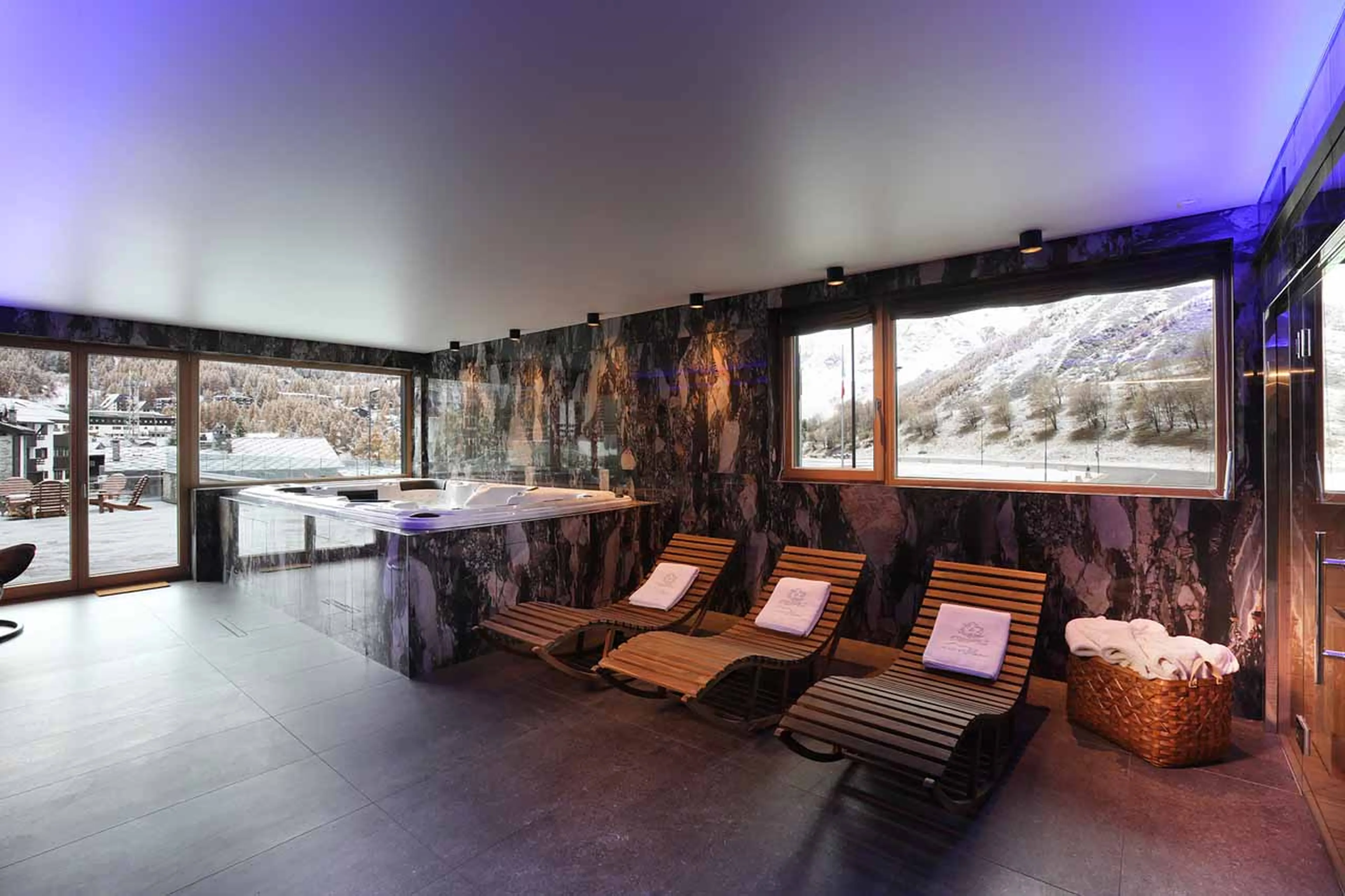 Spa area at Chalet Blanc in Cervinia