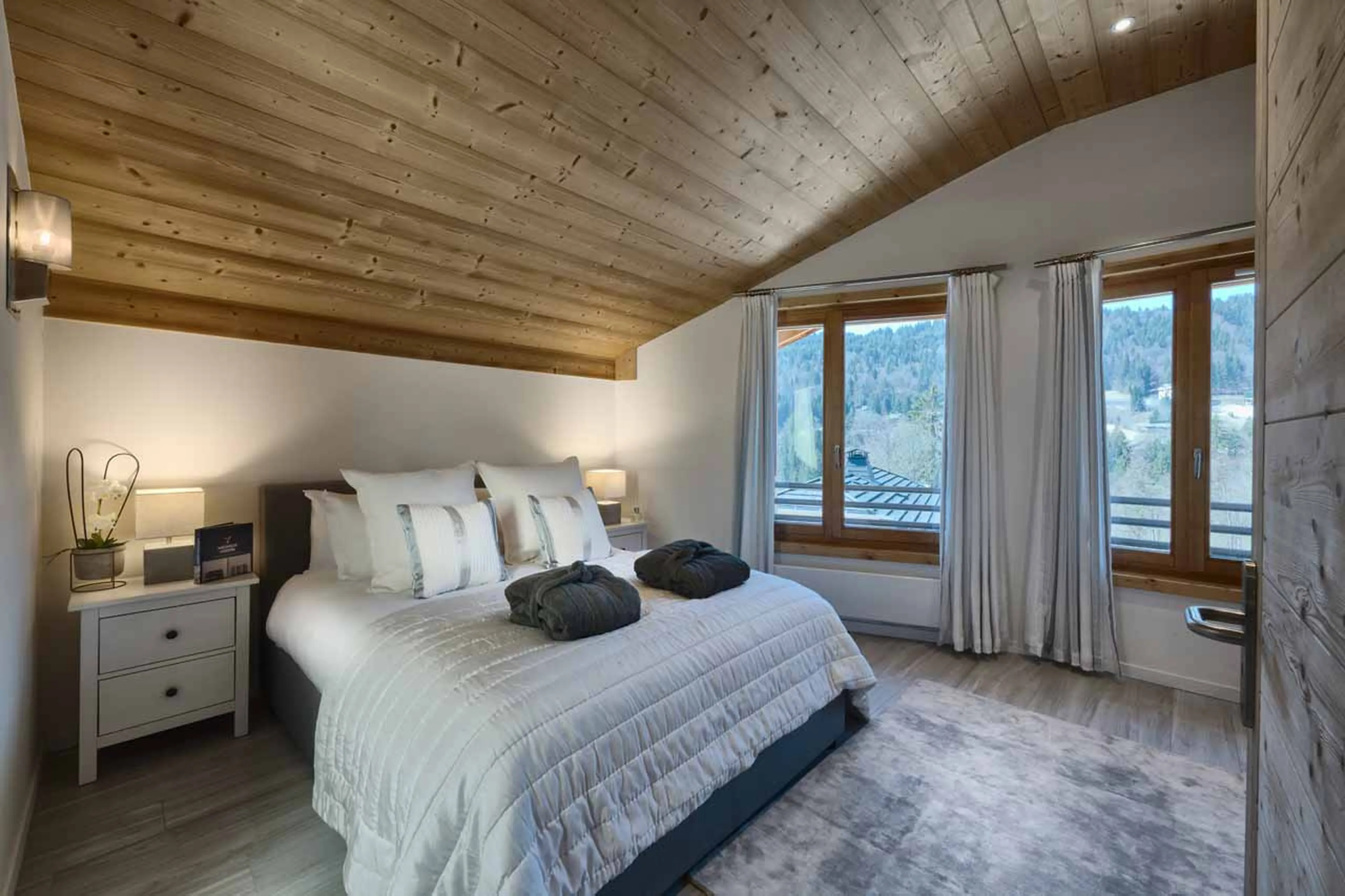 Bedroom two at Chalet Blanc in Morzine