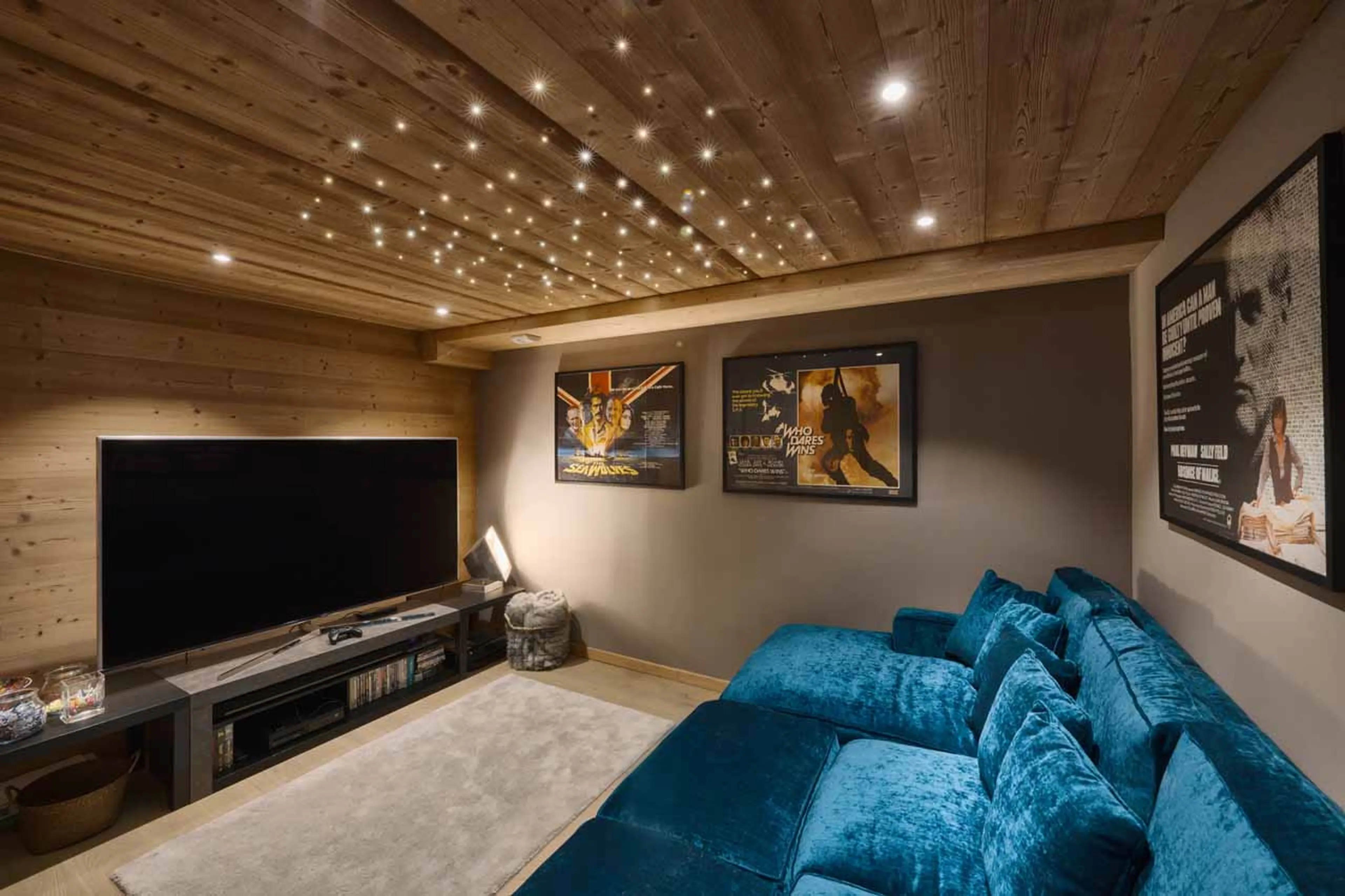 Cinema room at Chalet Blanc in Morzine