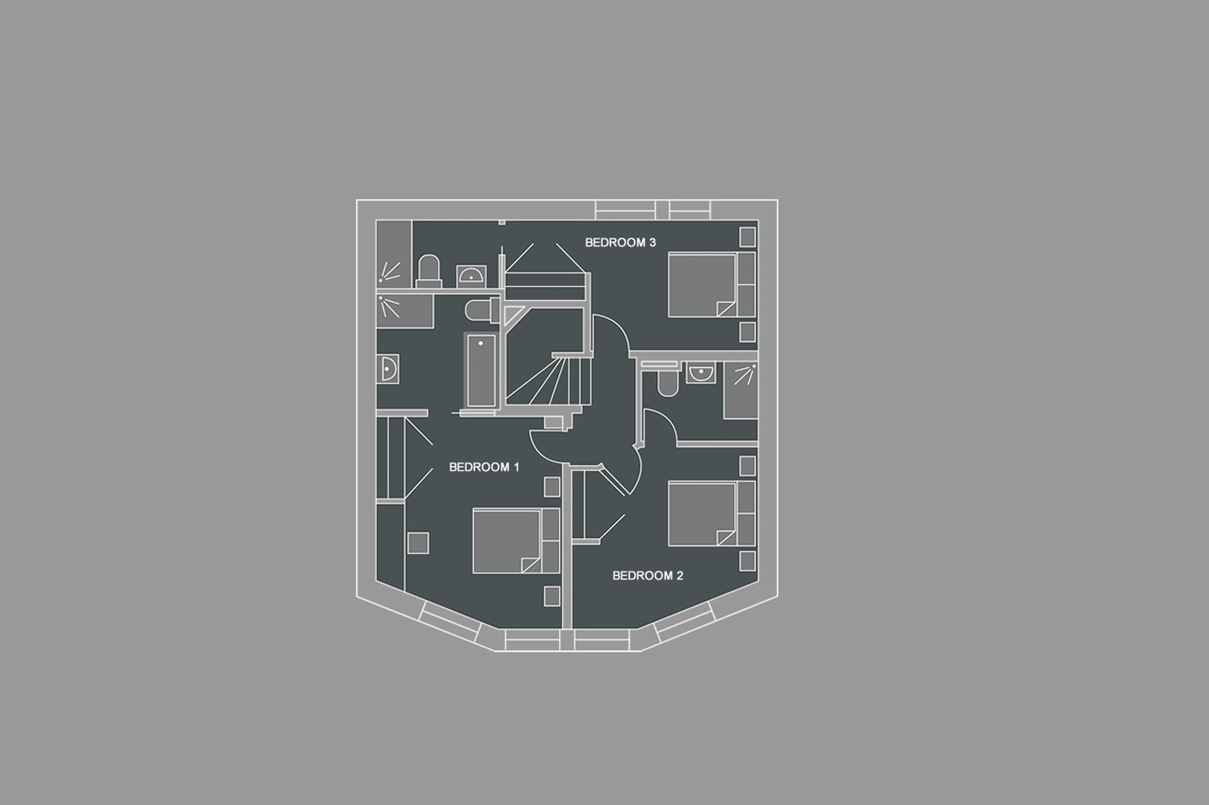 Level 1 floor plan of Chalet Blanc in Morzine