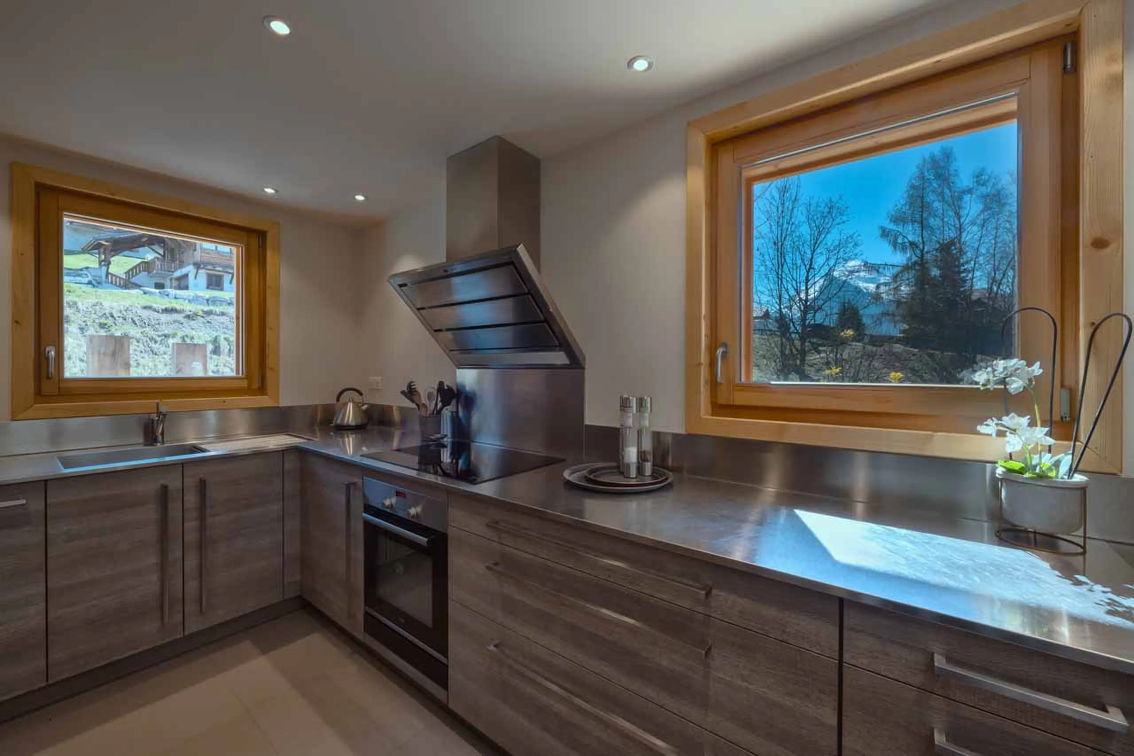 Kitchen at Chalet Blanc in Morzine