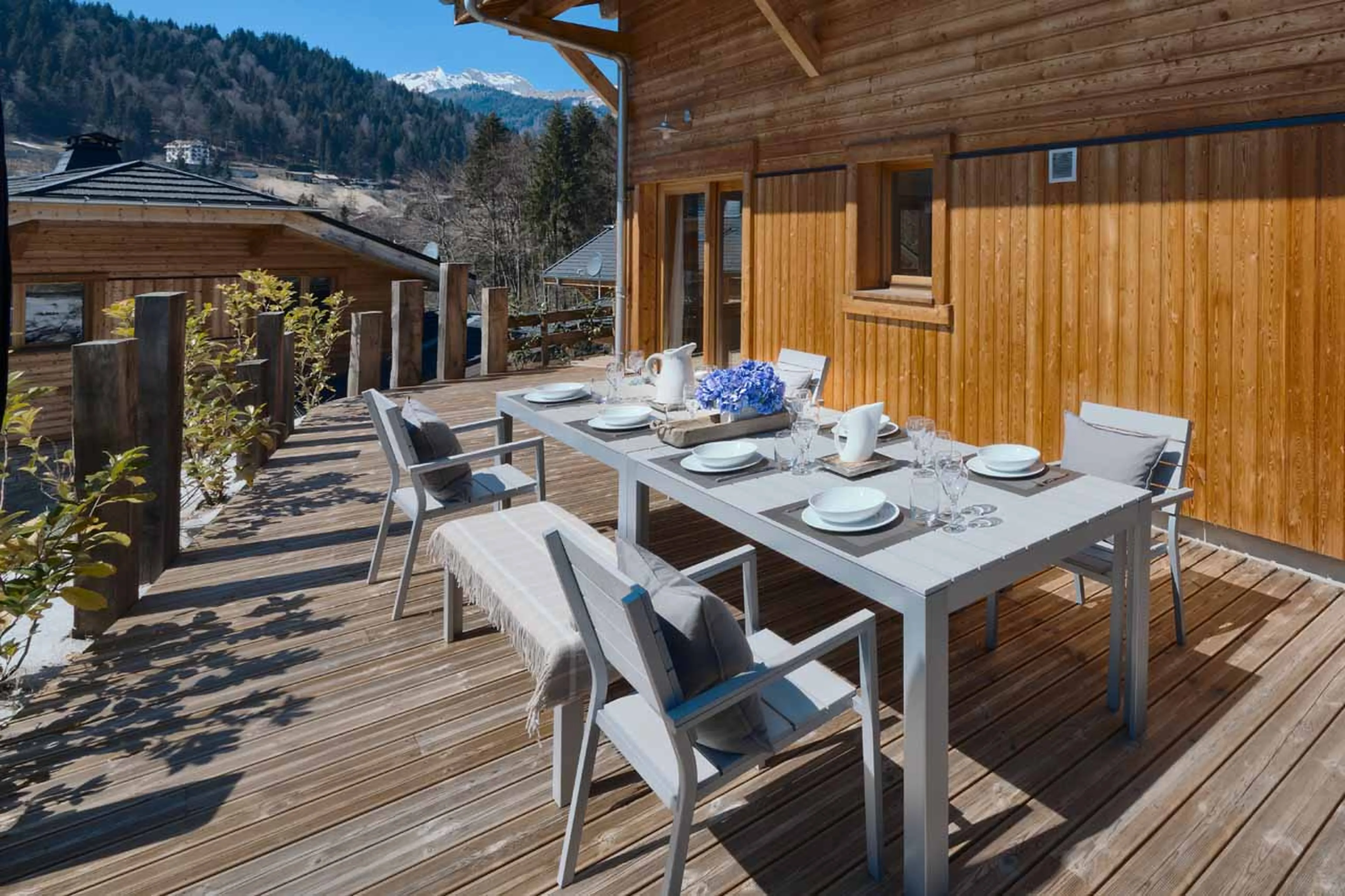 Terrace at Chalet Blanc in Morzine