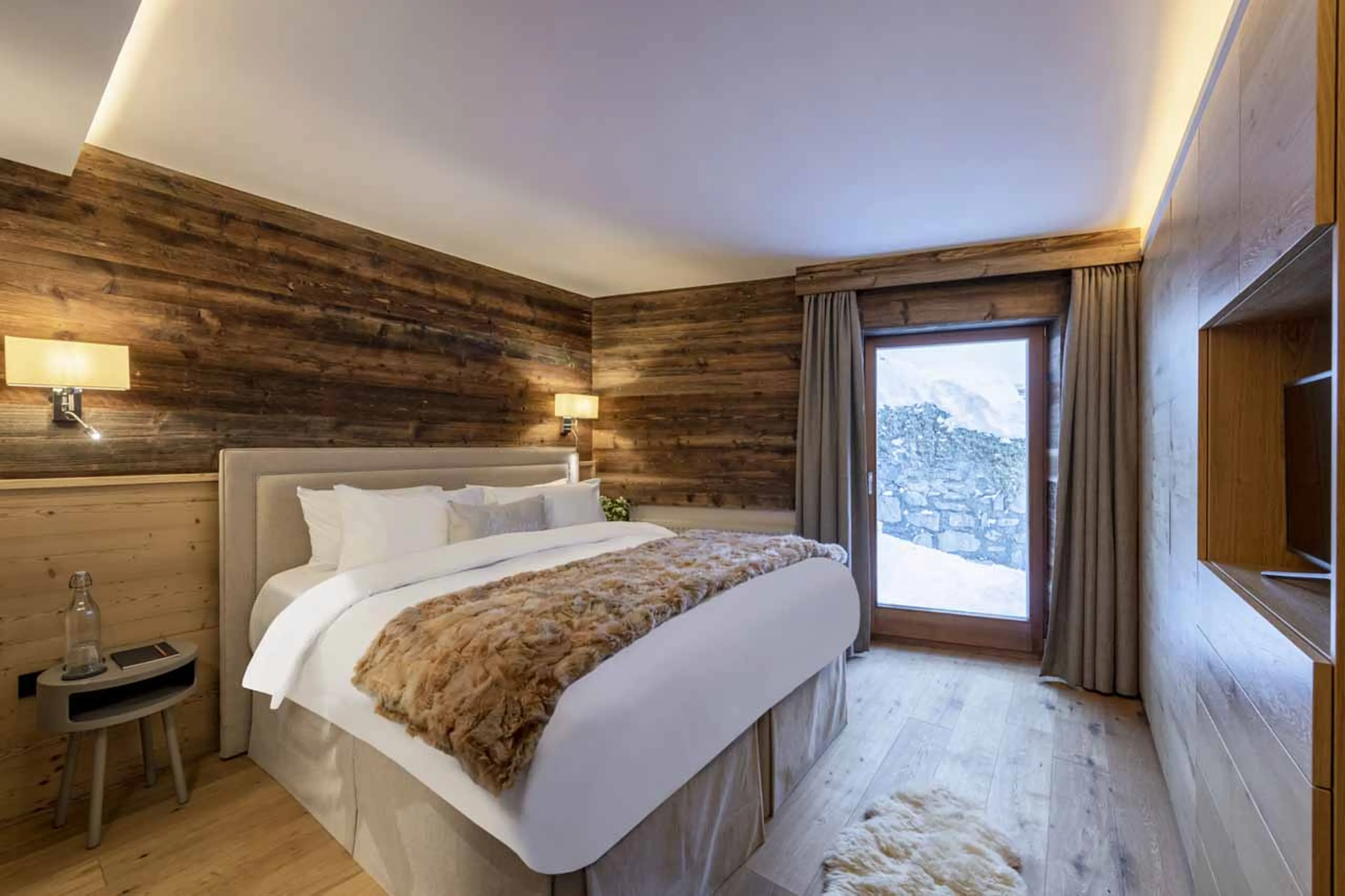 Bedroom four at Chalet Bluebird in St Anton