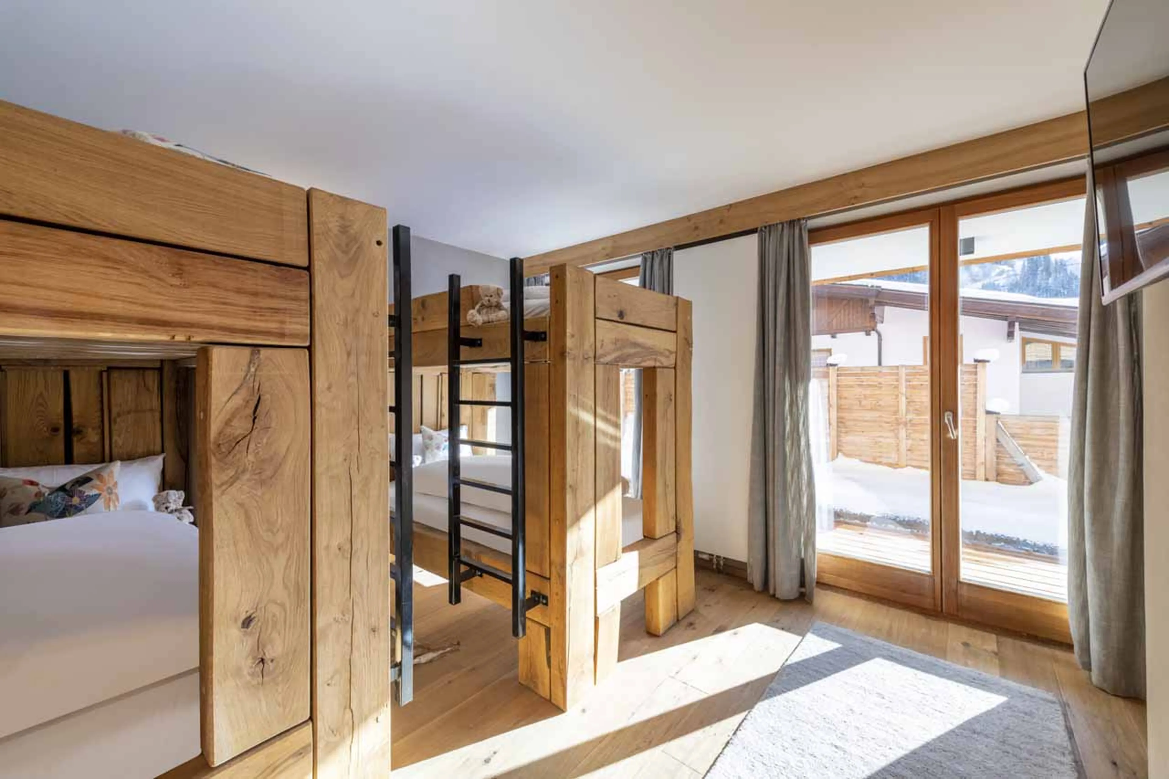 Bedroom five at Chalet Bluebird in St Anton