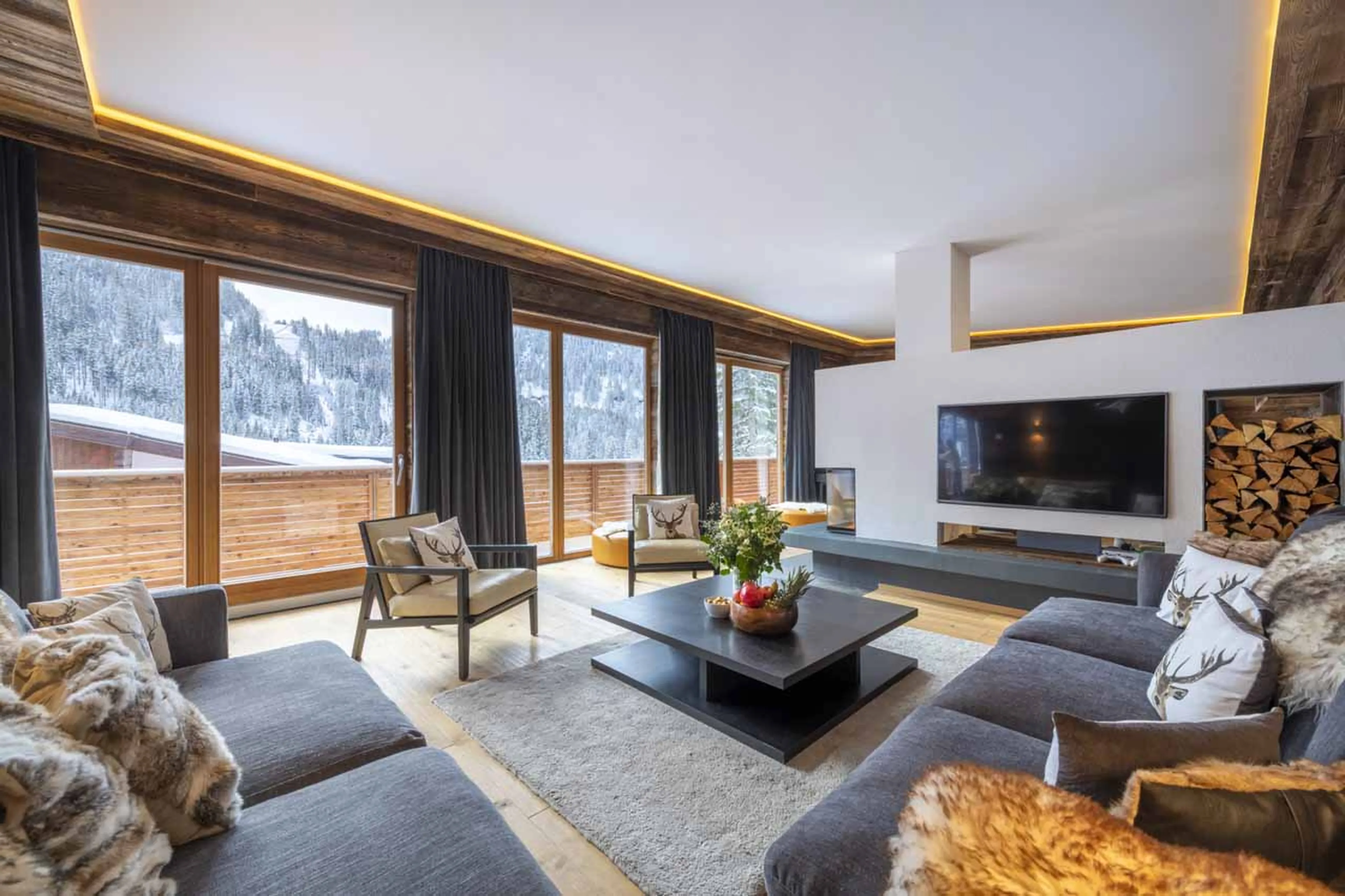 South-facing balcony at Chalet Bluebird in St Anton